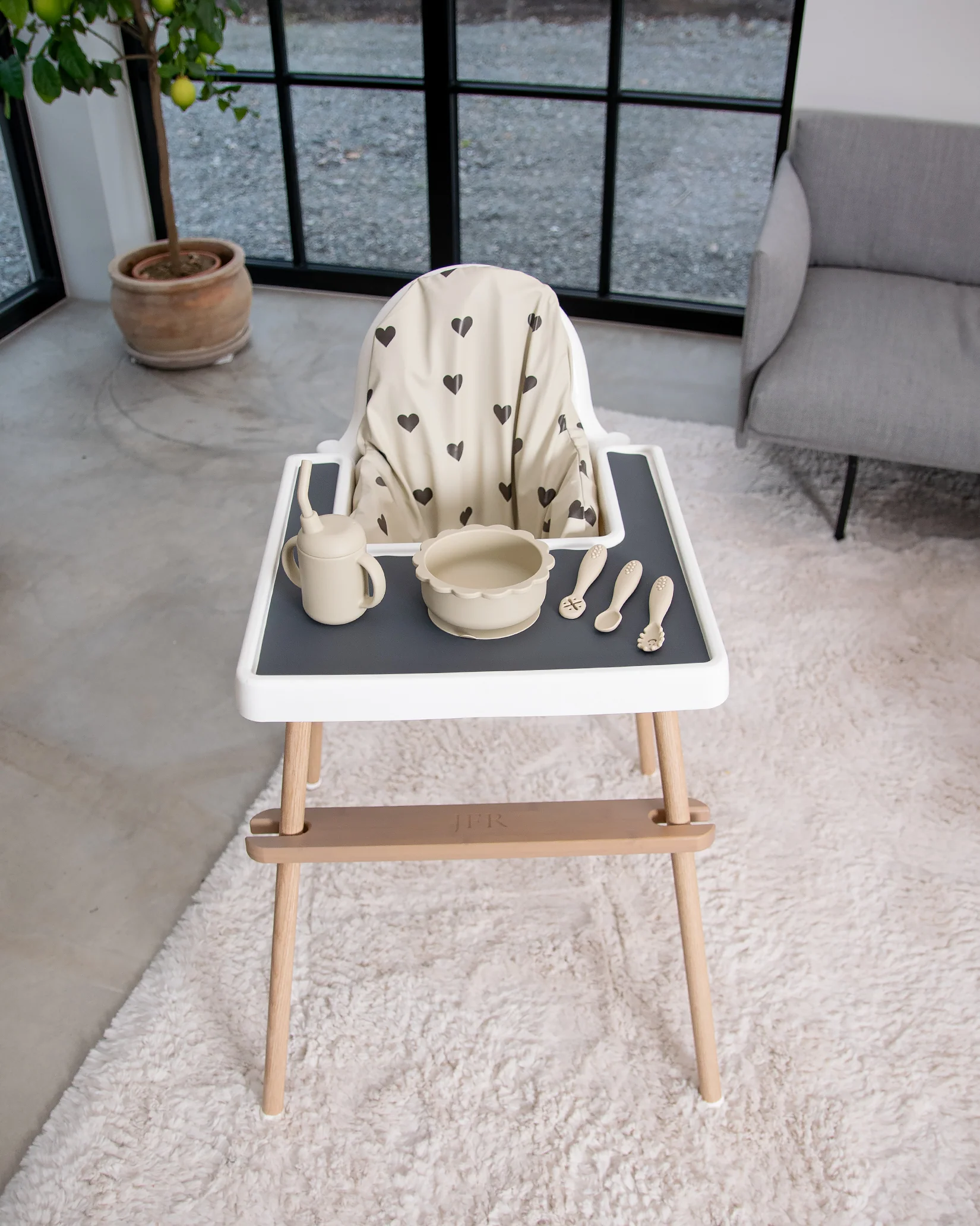 Sittkudde / Stolsdyna Beige med hjärtan - IKEA Antilop - Image 13