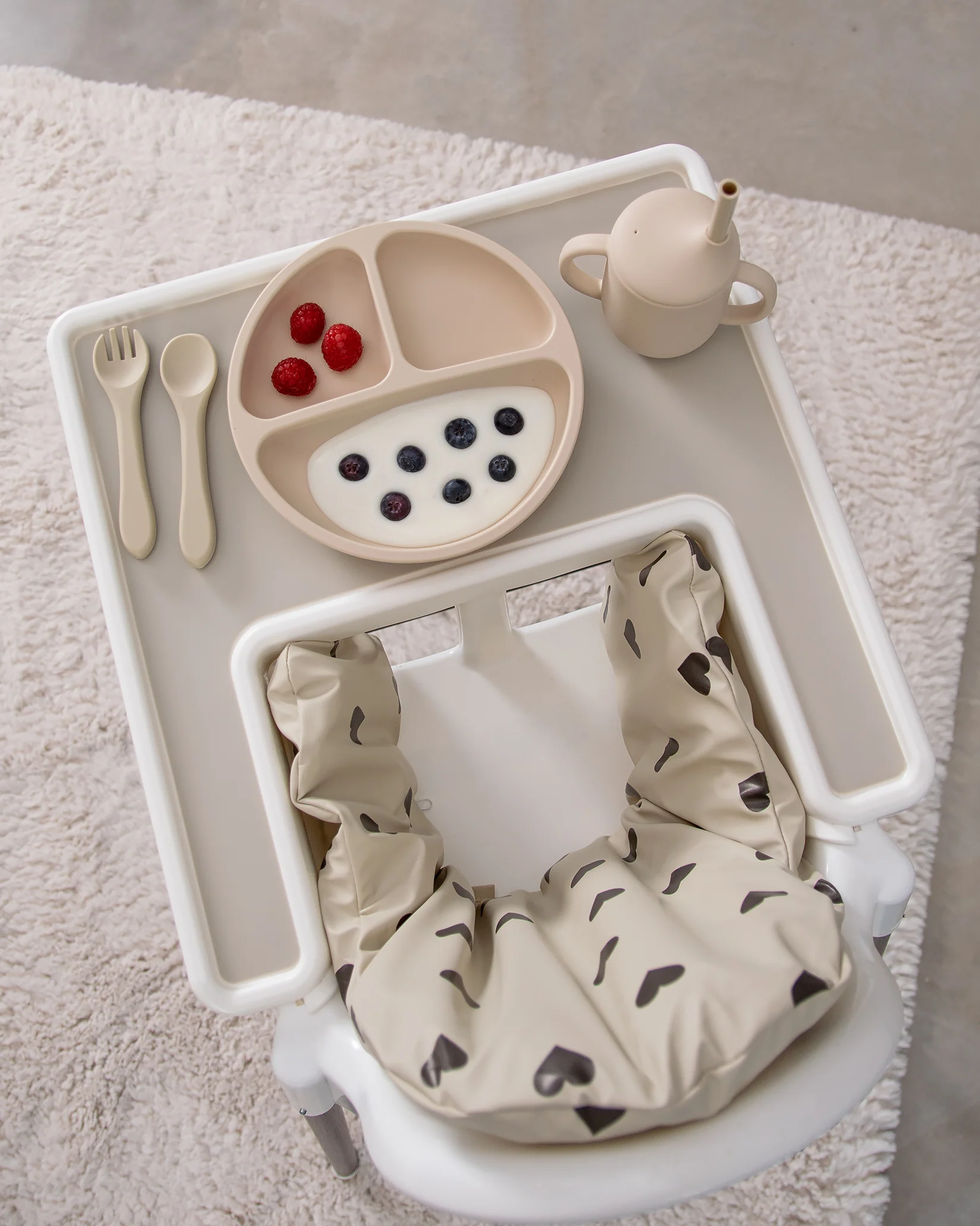 Sittkudde / Stolsdyna Beige med hjärtan - IKEA Antilop - Image 15