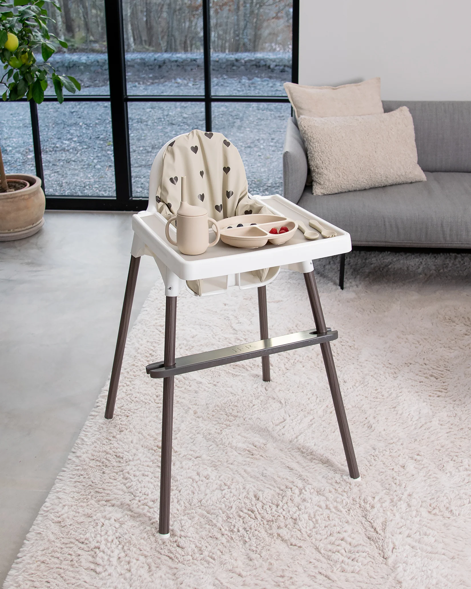 Sittkudde / Stolsdyna Beige med hjärtan - IKEA Antilop - Image 17