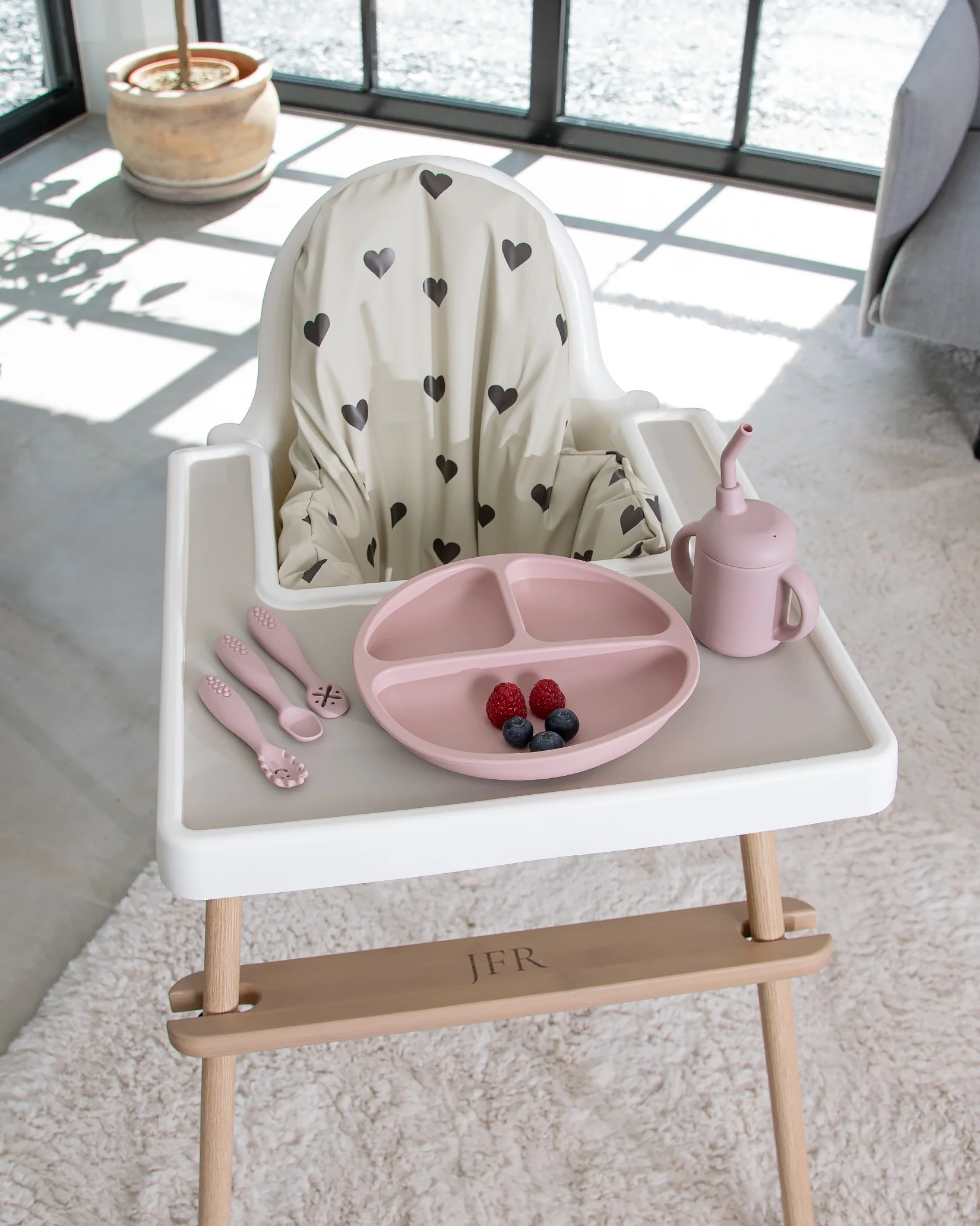 Sittkudde / Stolsdyna Beige med hjärtan - IKEA Antilop - Image 5