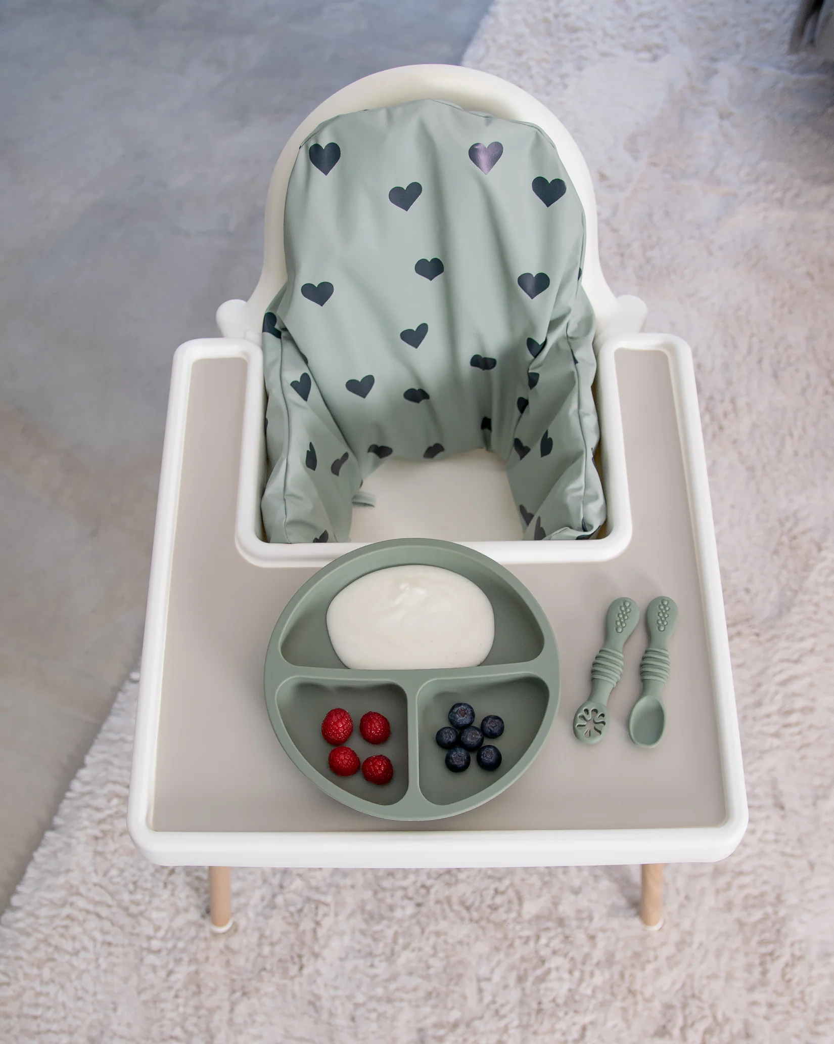 Sittkudde / Stolsdyna - Grönt med hjärtan - IKEA Antilop - Image 12