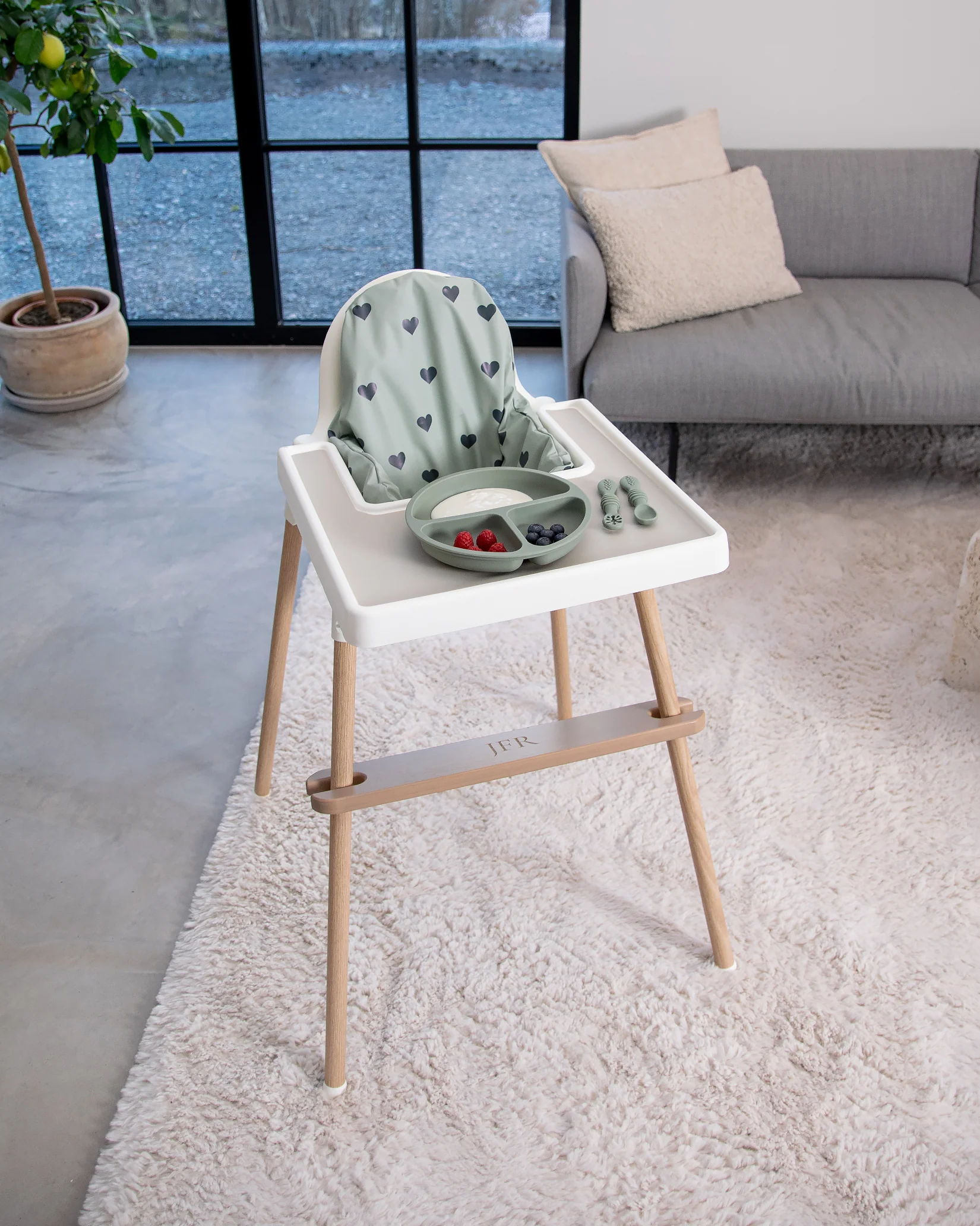 Sittkudde / Stolsdyna - Grönt med hjärtan - IKEA Antilop - Image 13
