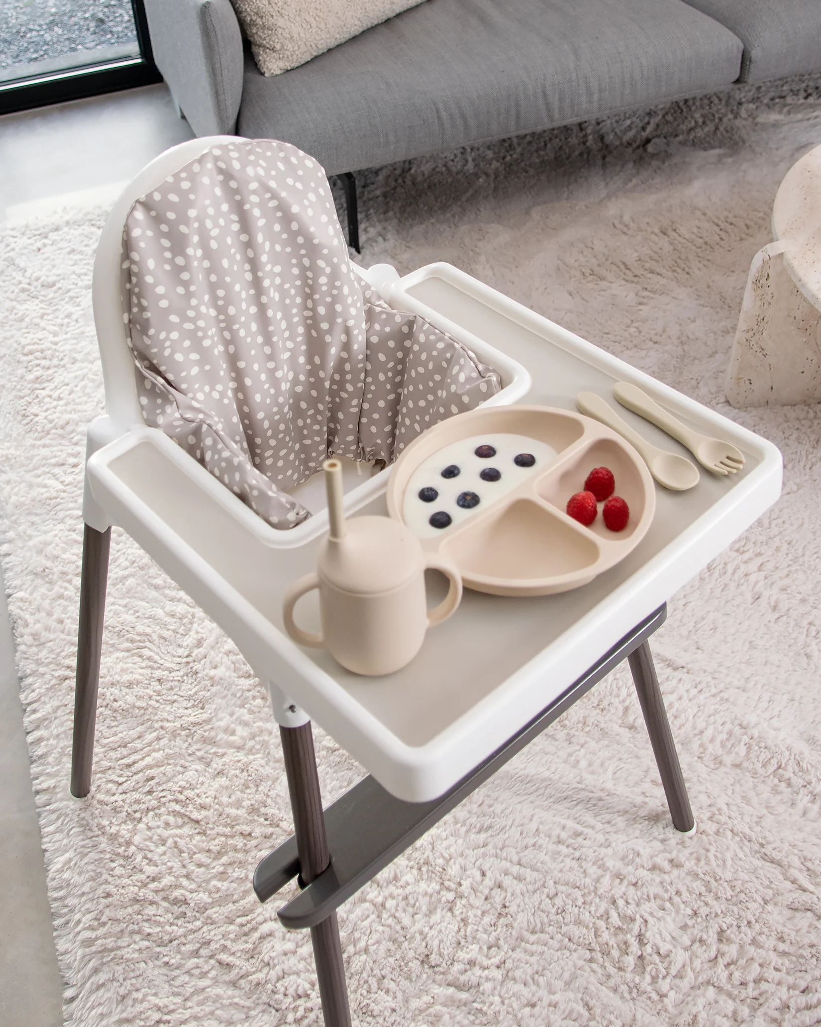 Sittkudde / Stolsdyna - Miniprickar Beige - IKEA Antilop - Image 7
