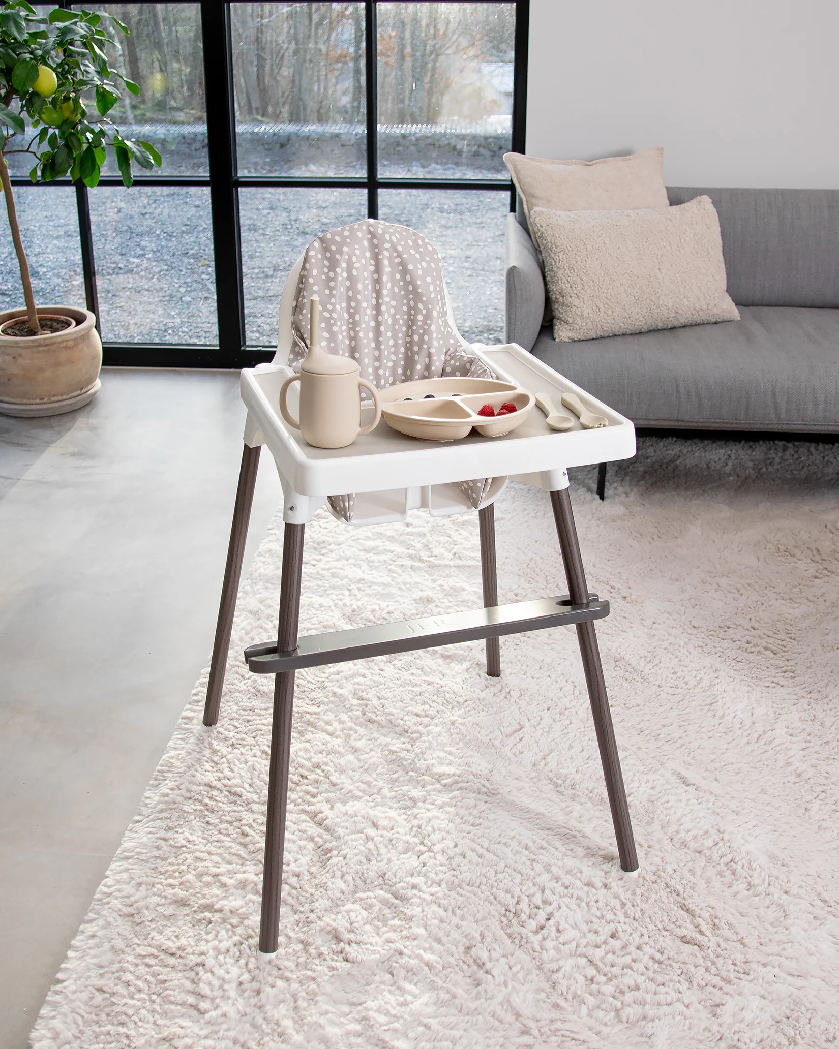 Sittkudde / Stolsdyna - Miniprickar Beige - IKEA Antilop - Image 9
