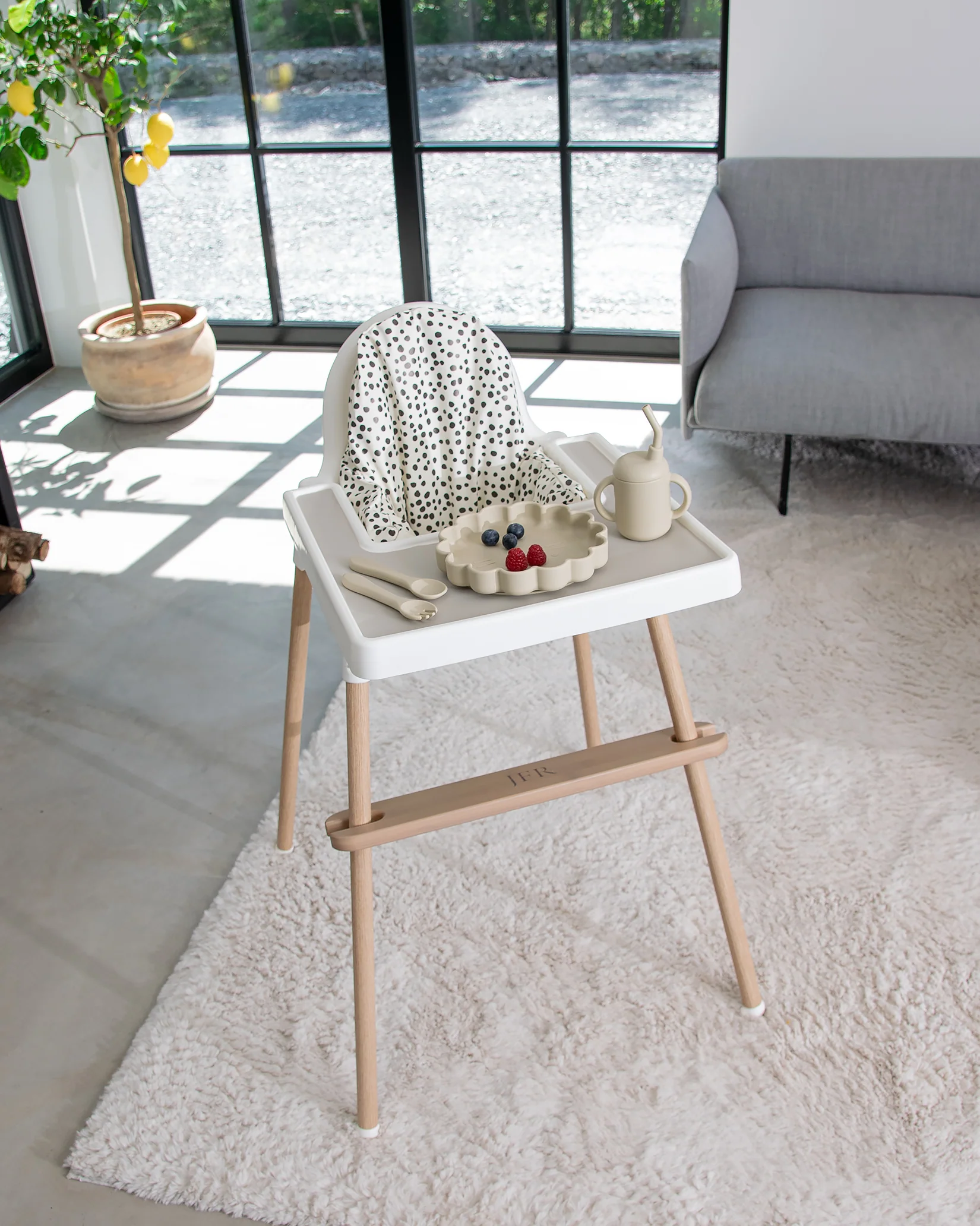Sittkudde / Stolsdyna - Miniprickar Vit - IKEA Antilop - Image 3