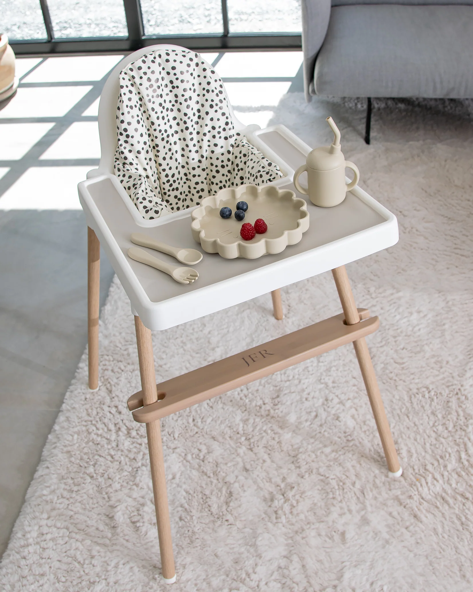 Sittkudde / Stolsdyna - Miniprickar Vit - IKEA Antilop - Image 4