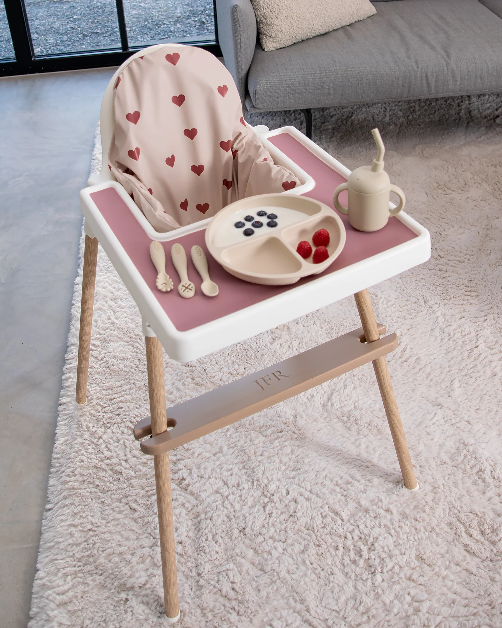 Sittkudde / Stolsdyna - Rosa med hjärtan - IKEA Antilop - Image 10
