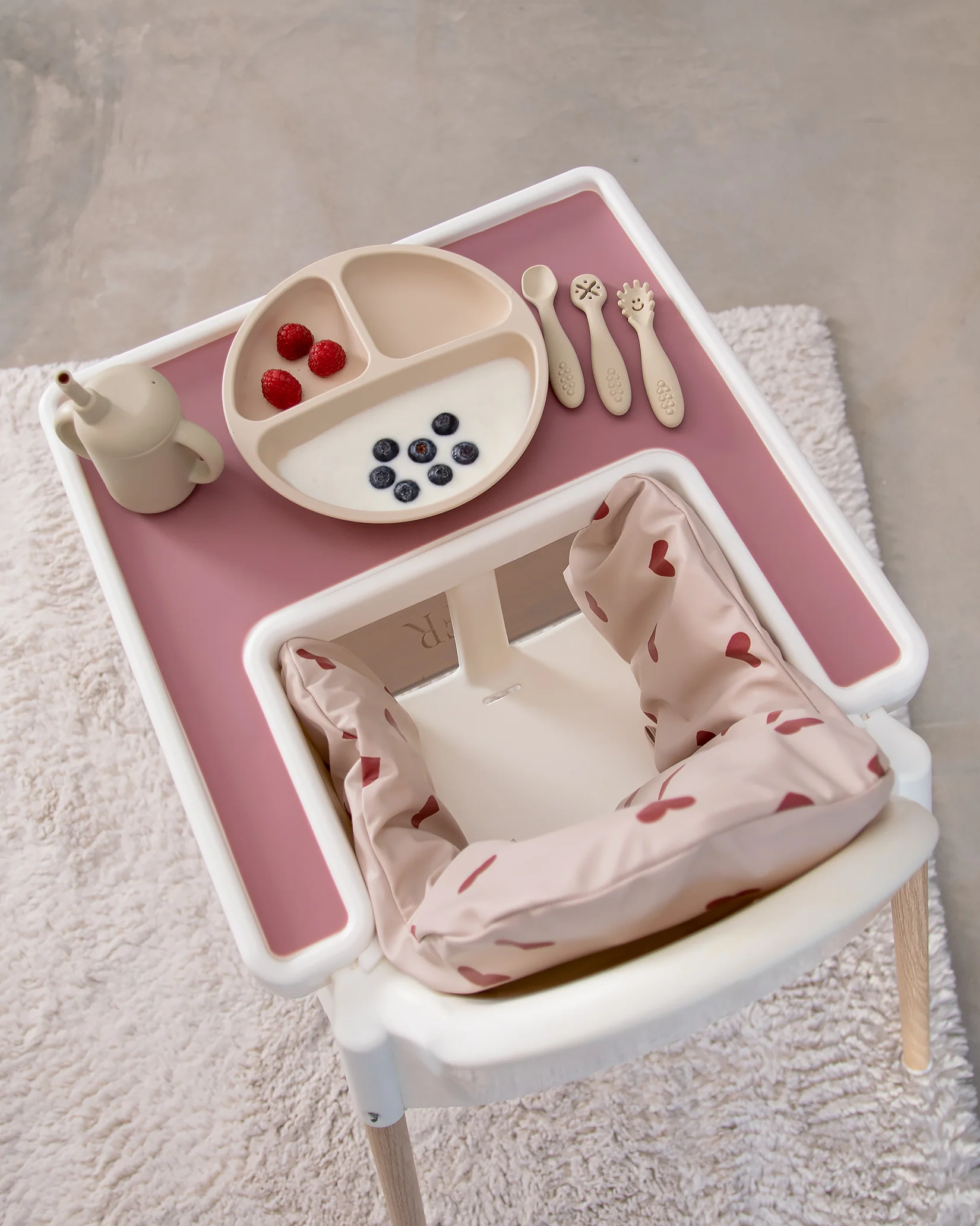 Sittkudde / Stolsdyna - Rosa med hjärtan - IKEA Antilop - Image 11