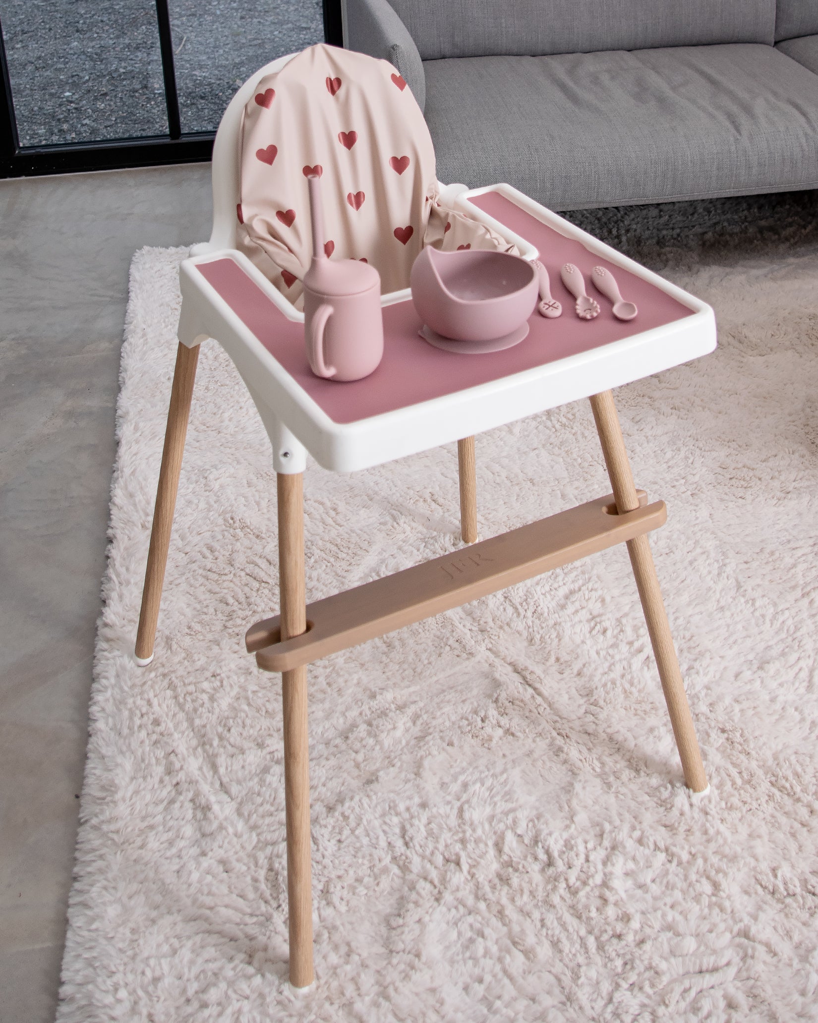 Sittkudde / Stolsdyna - Rosa med hjärtan - IKEA Antilop - Image 8