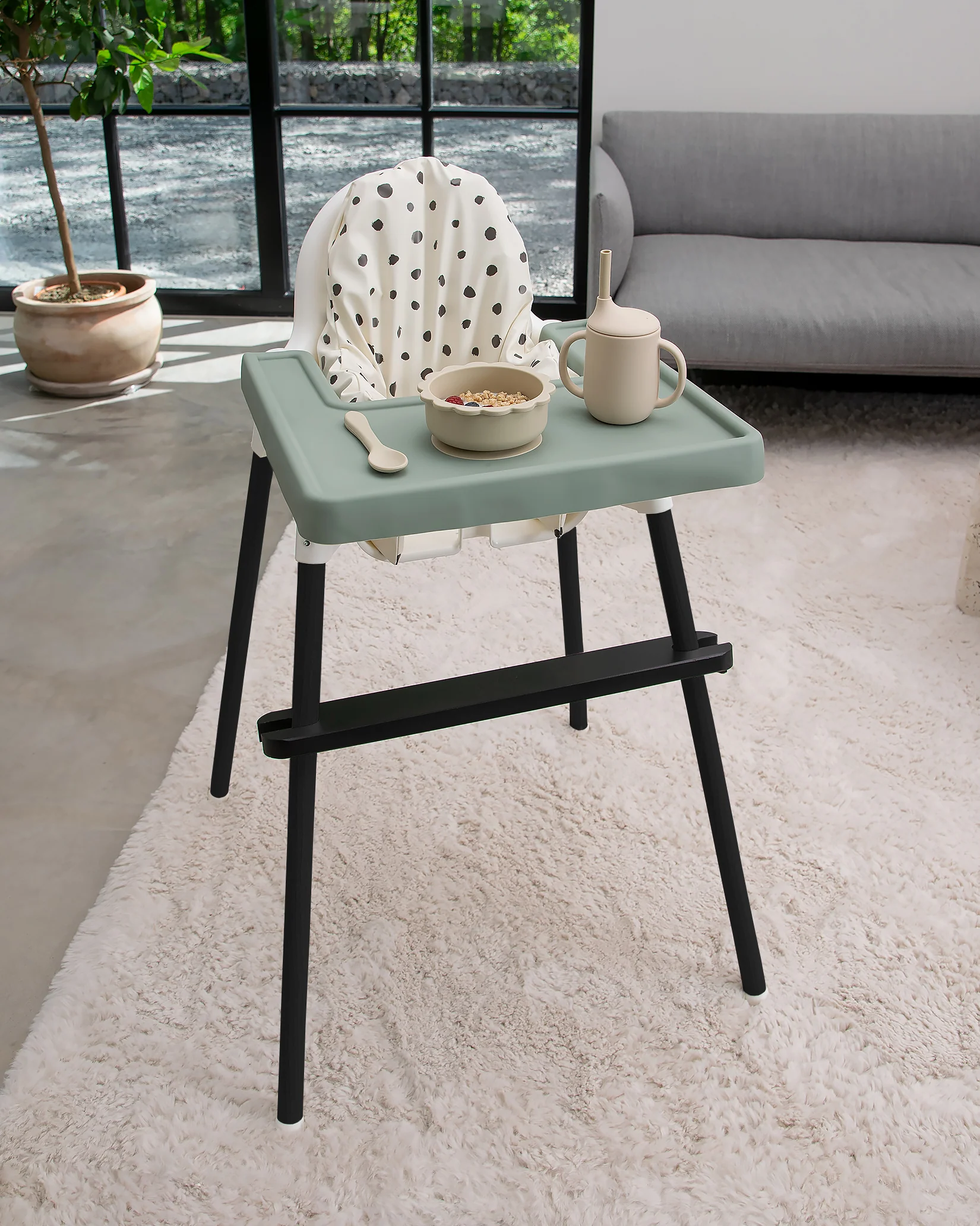 Fotstöd Barnstol Ikea Antilop - Black Wood - Image 5