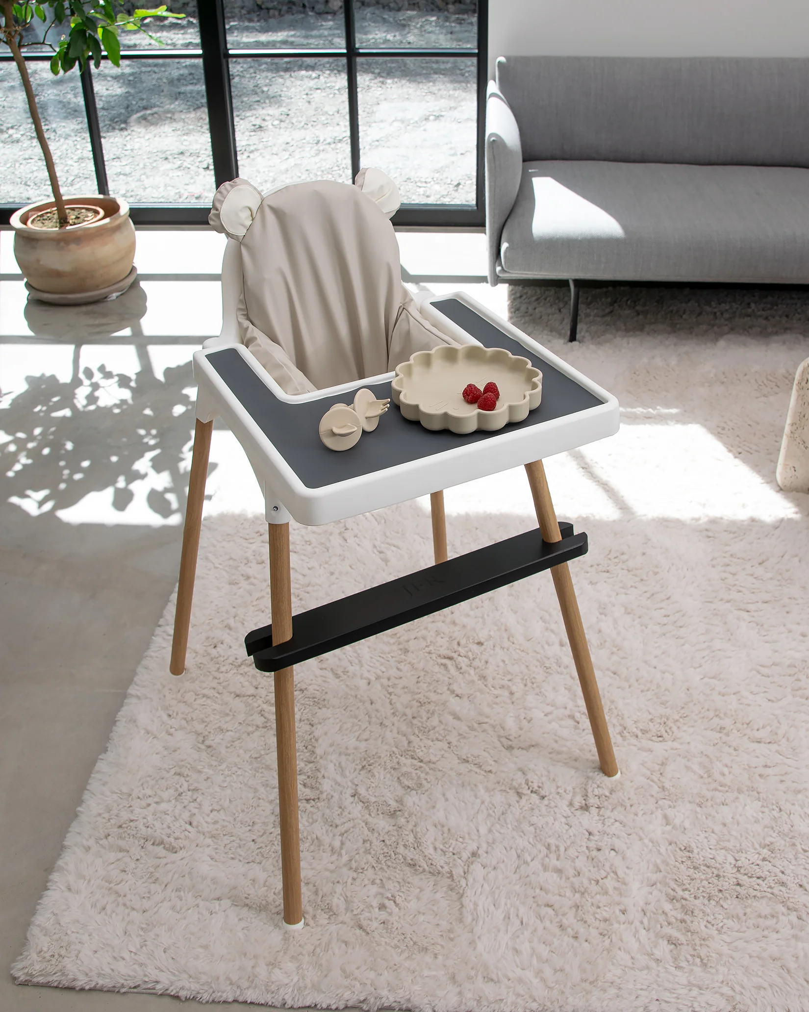 Fotstöd Barnstol Ikea Antilop - Black Wood - Image 9