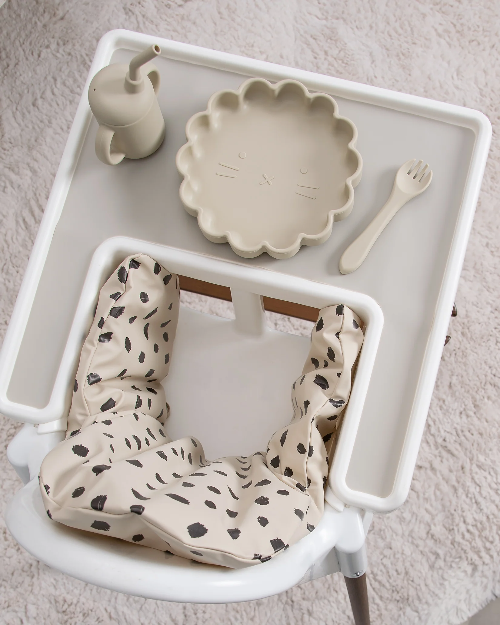 Barngaffel i silikon - Beige