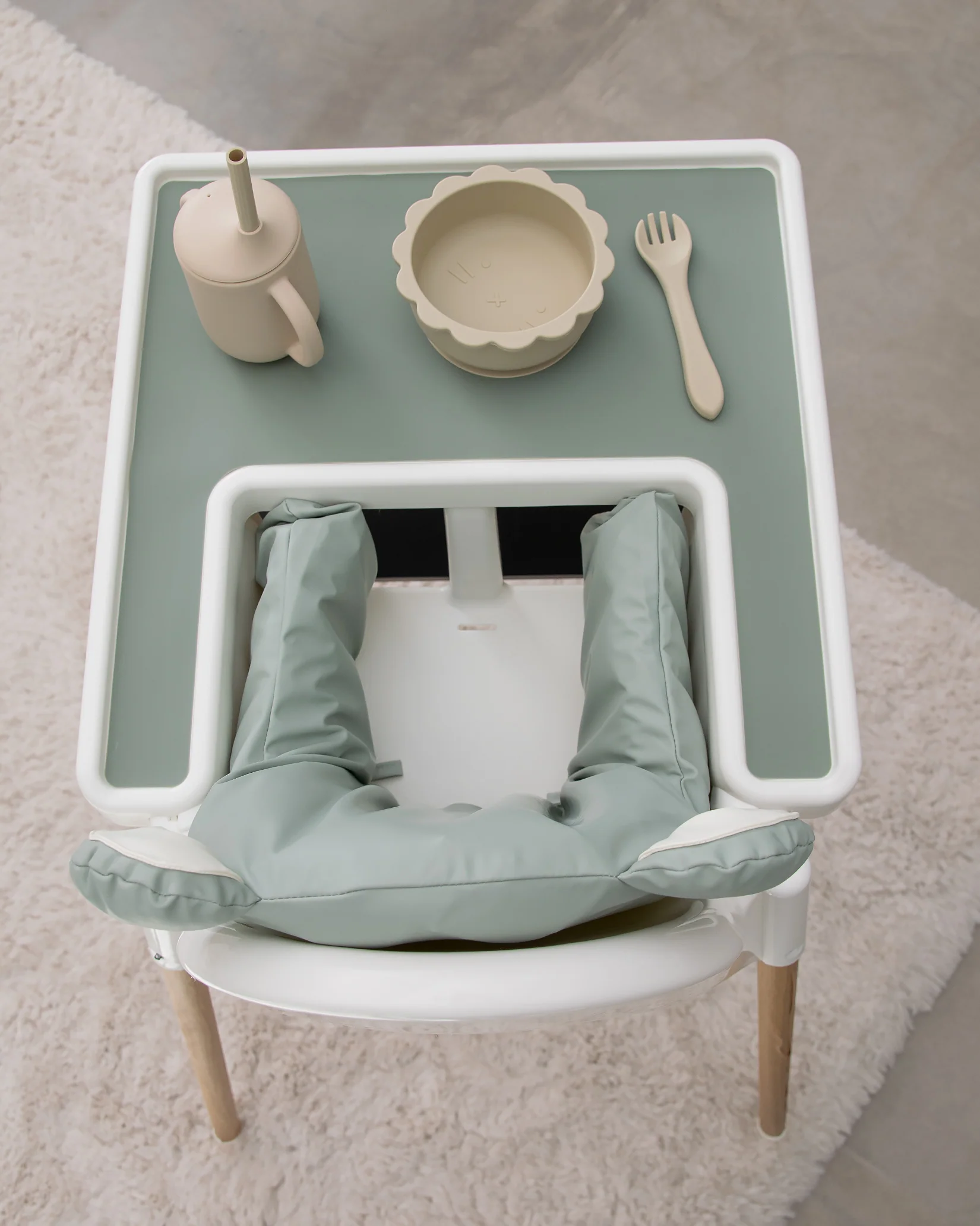 Barngaffel i silikon - Beige - Image 4