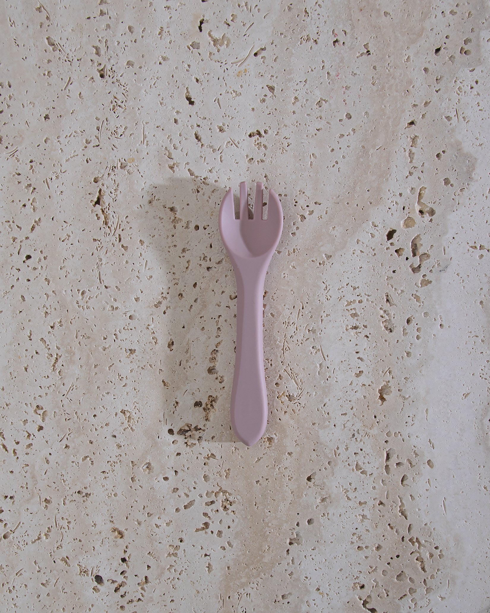 Barngaffel i silikon - Blush Pink - Image 4