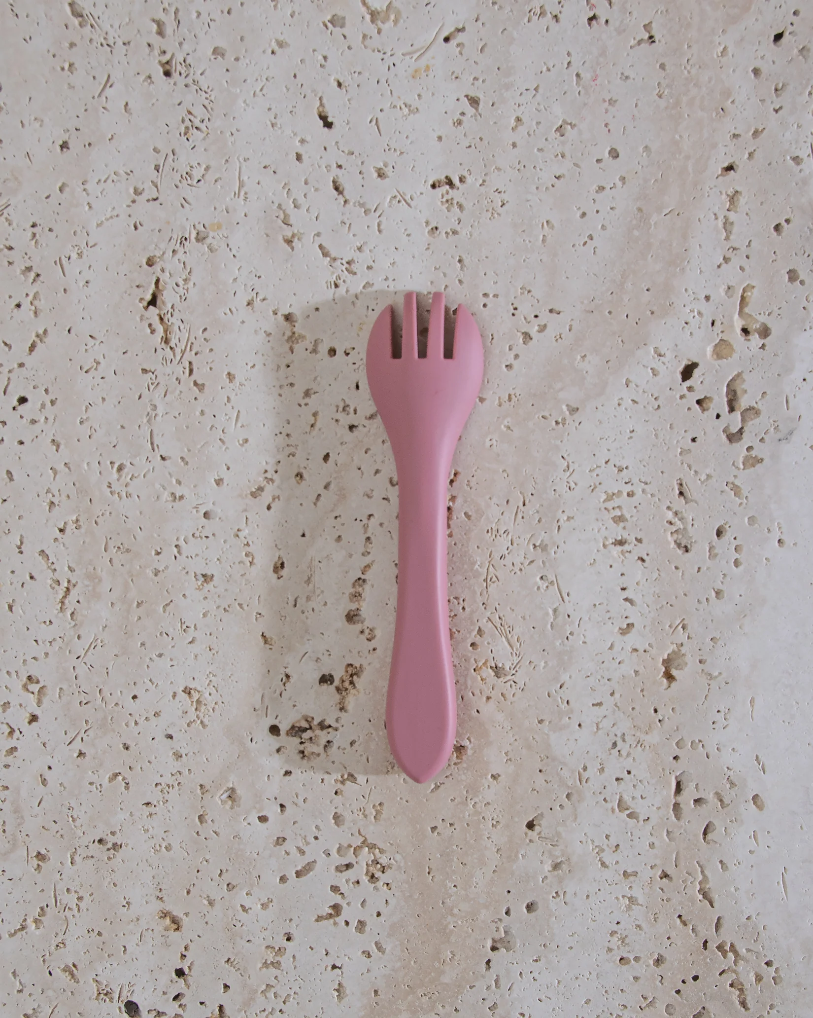Barngaffel i silikon - Dusty Pink - Image 2