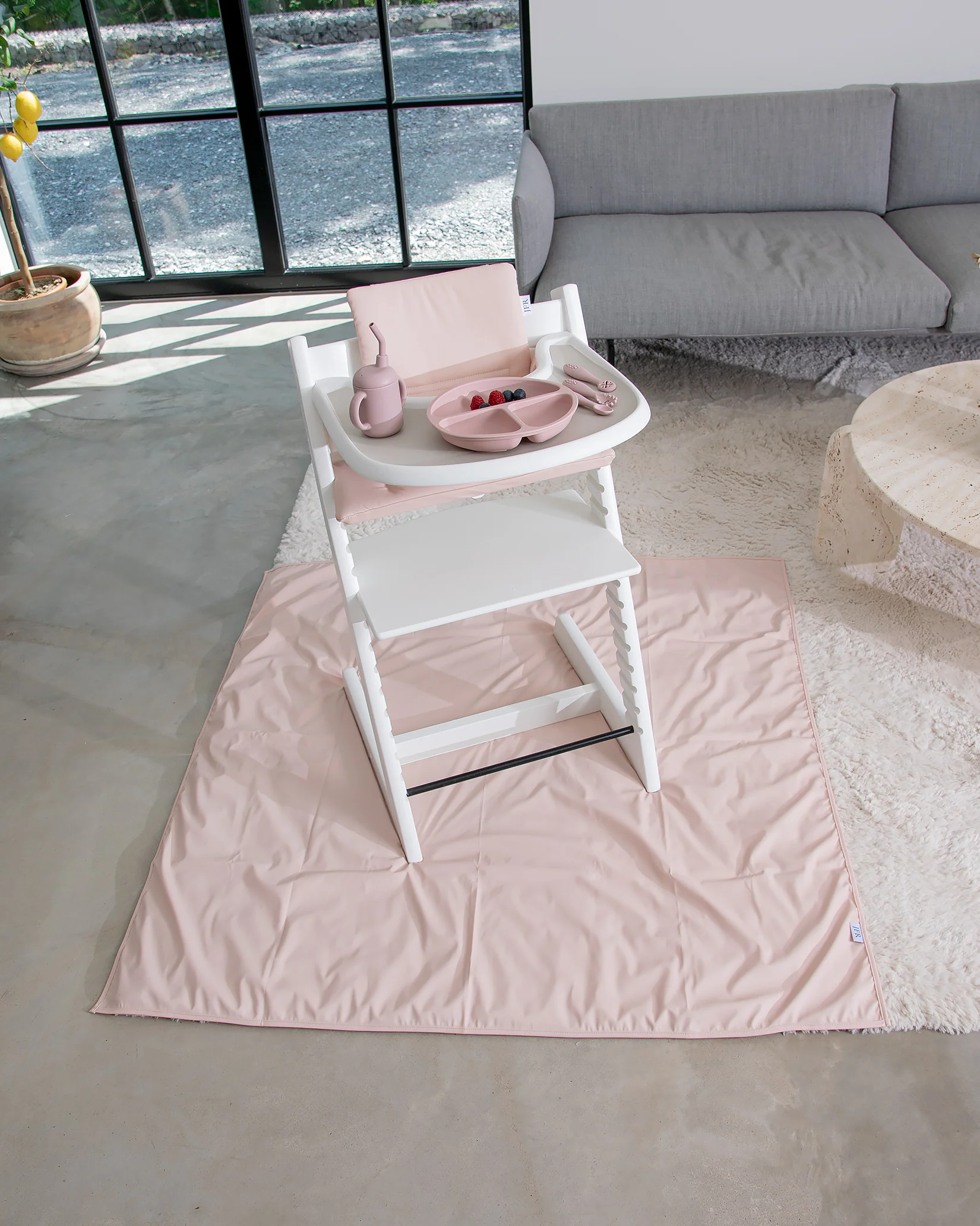 Golvskydd till barnstol - Blush Pink - Image 3