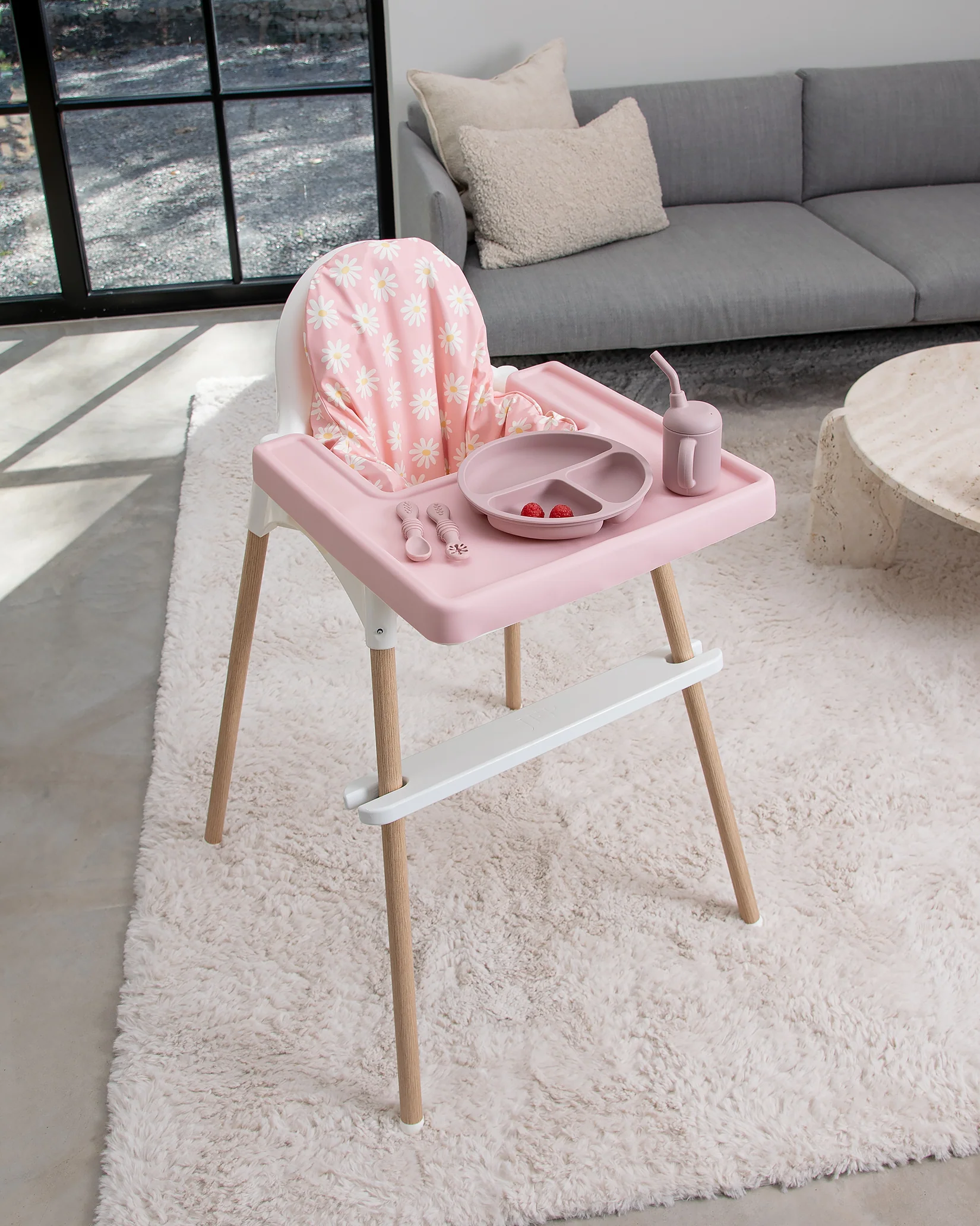 Sittkudde / Stolsdyna - Daisy Pink - IKEA Antilop - Image 3