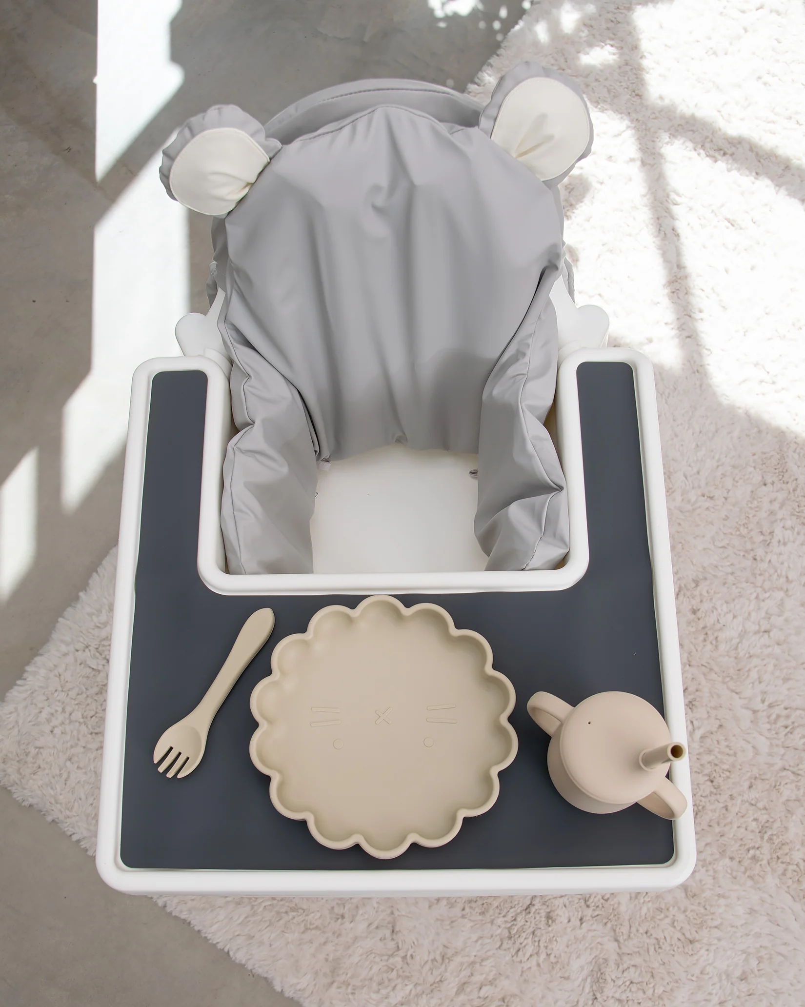 Sittkudde / Stolsdyna - Teddy Light Grey - IKEA Antilop