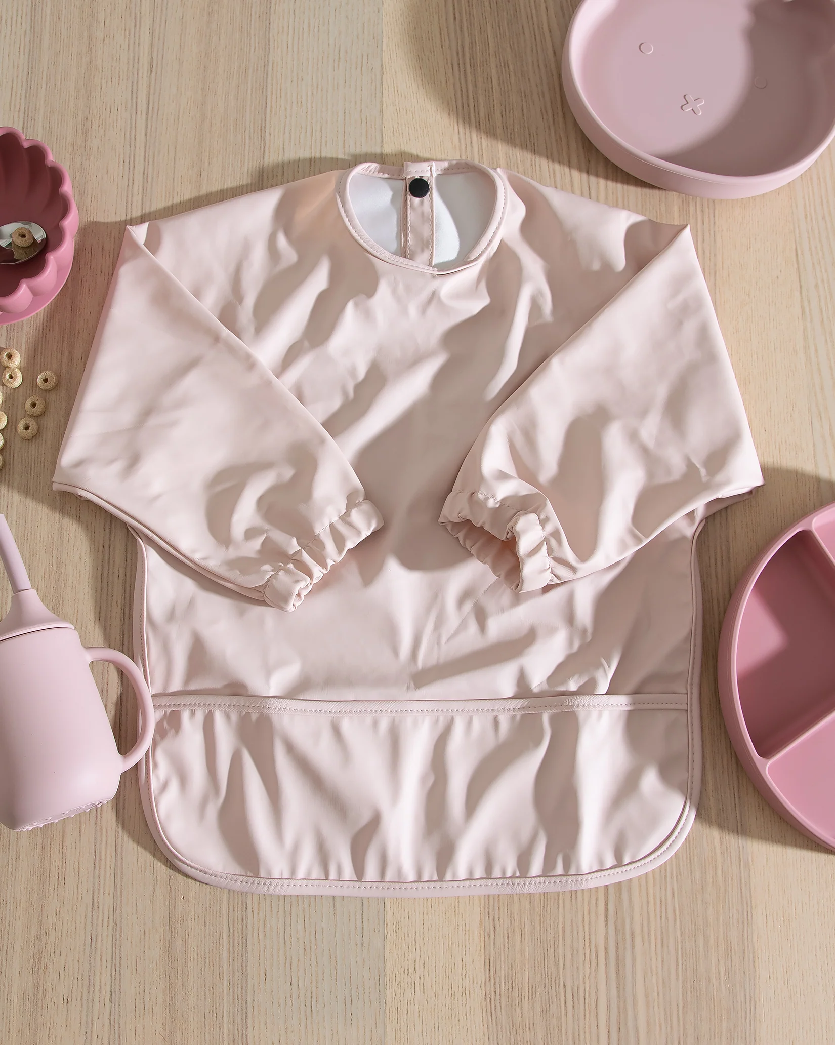 Långärmad Haklapp - Blush Pink