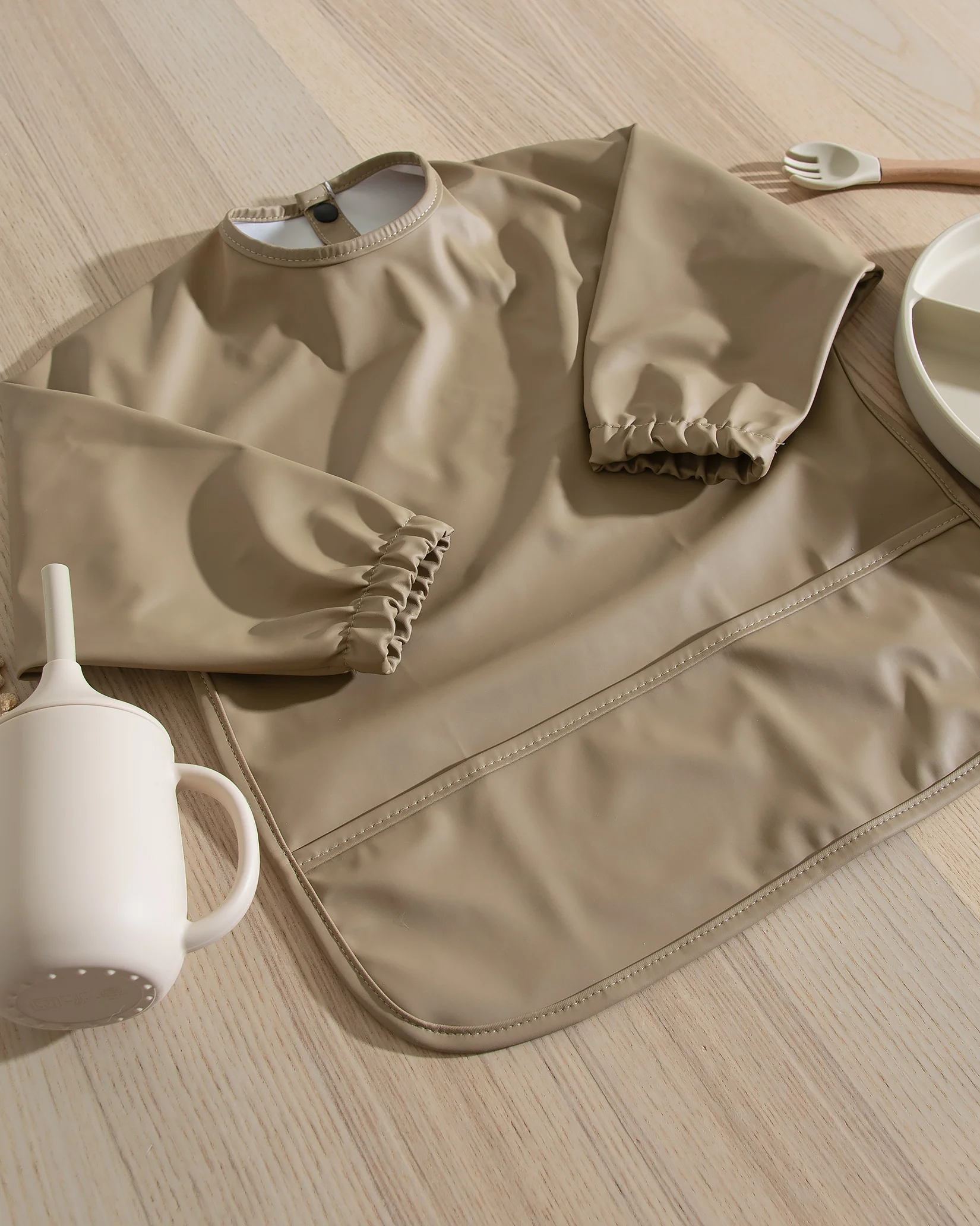 Långärmad Haklapp - Taupe - Image 2