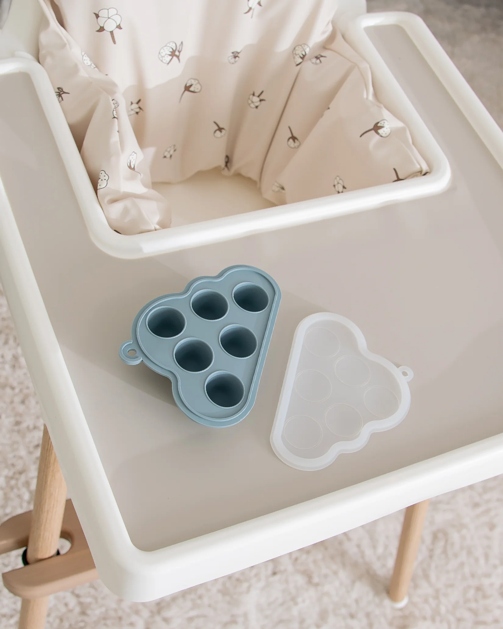 Liten silikonform barnmat och puréer - Blue
