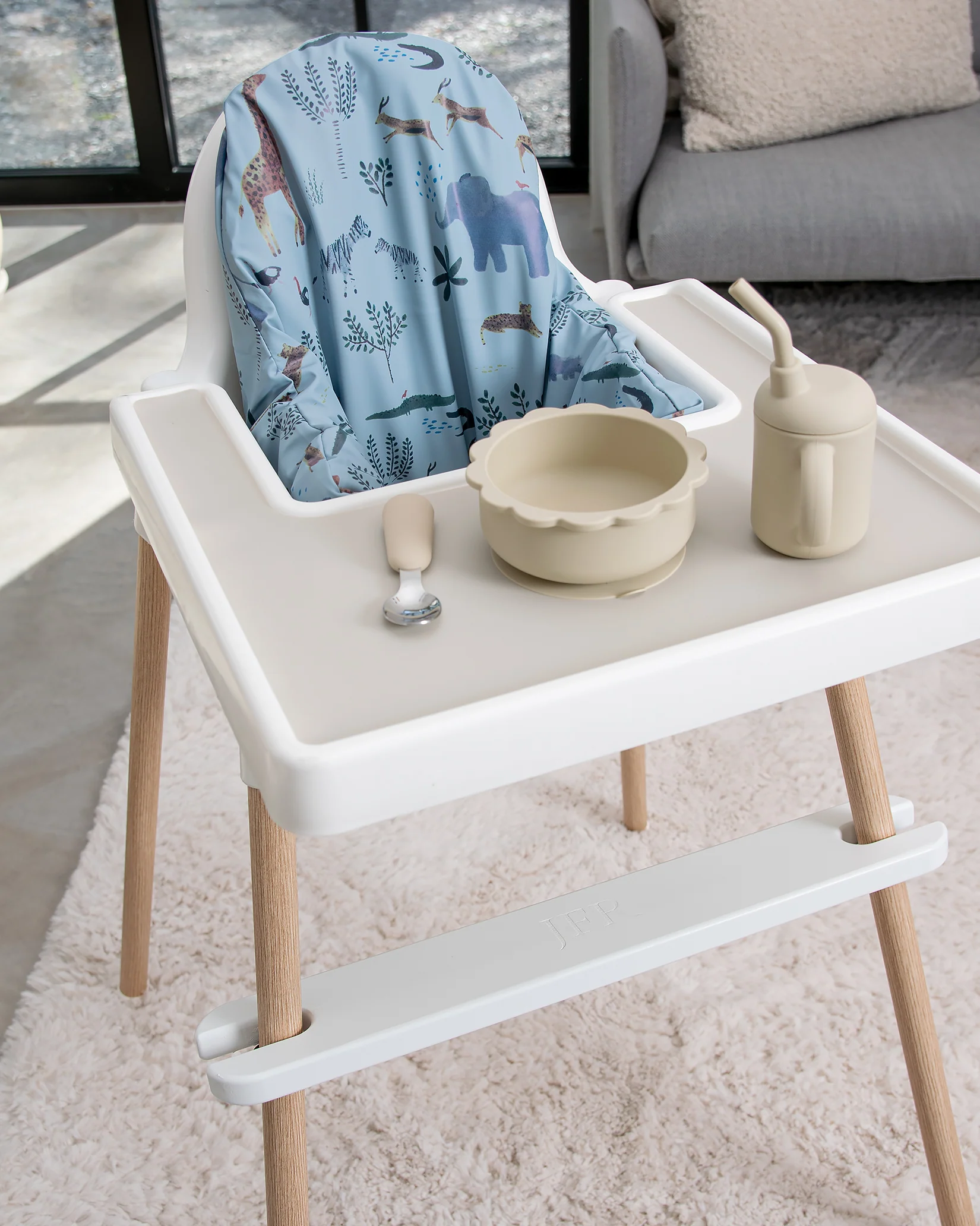 Sittkudde / Stolsdyna - Djungeldjur Blå - IKEA Antilop