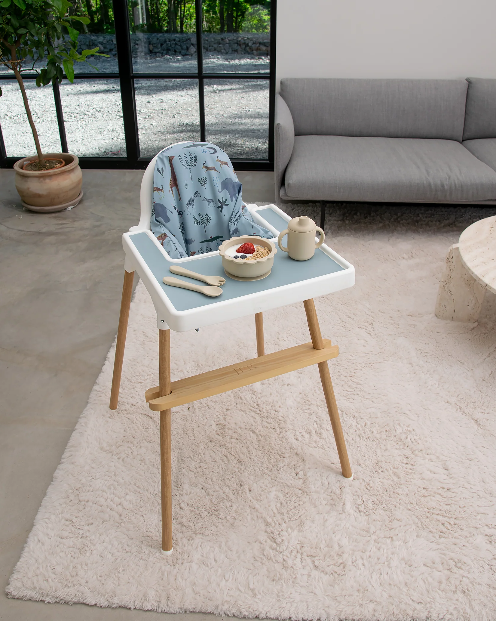 Sittkudde / Stolsdyna - Djungeldjur Blå - IKEA Antilop - Image 2