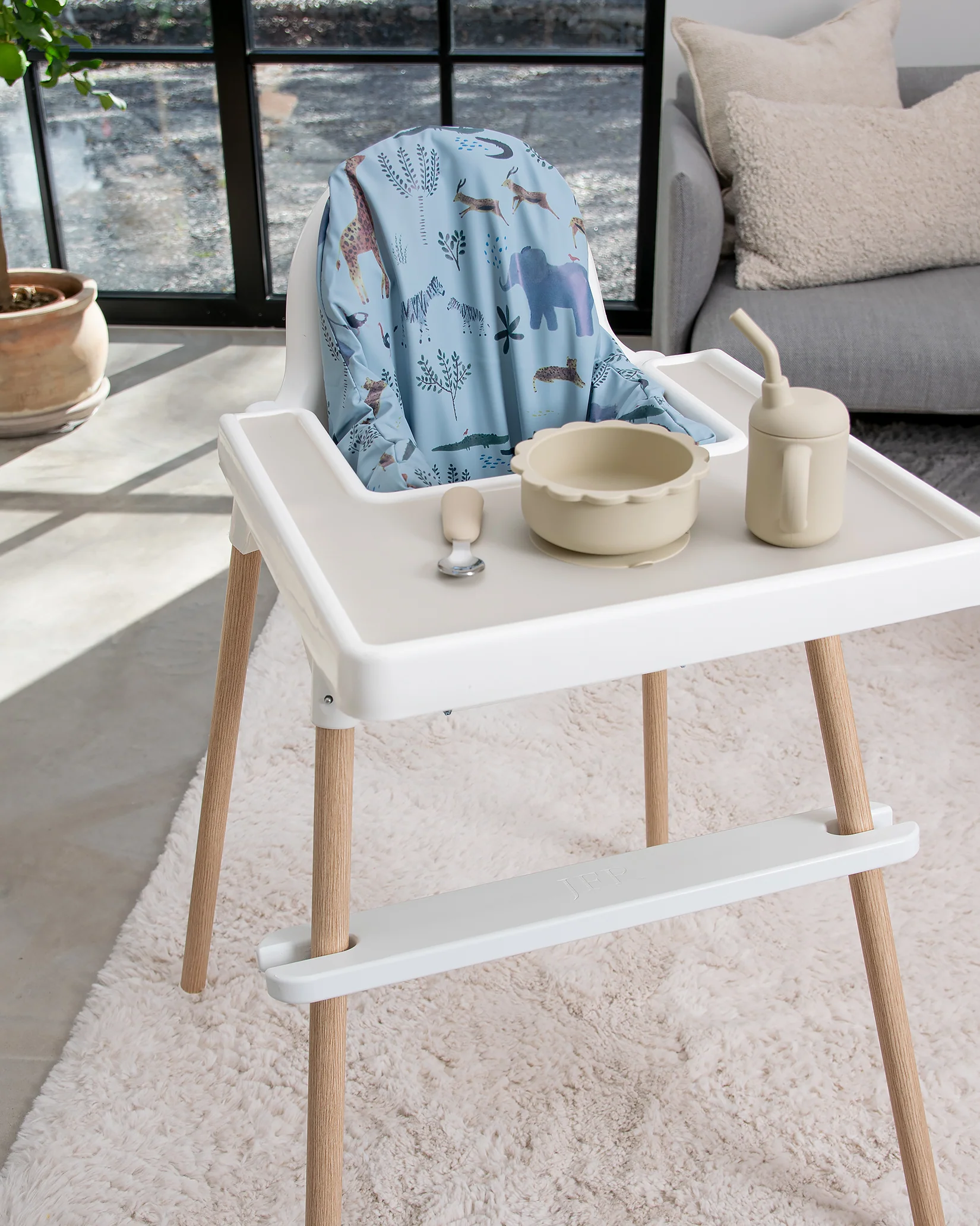 Sittkudde / Stolsdyna - Djungeldjur Blå - IKEA Antilop - Image 3
