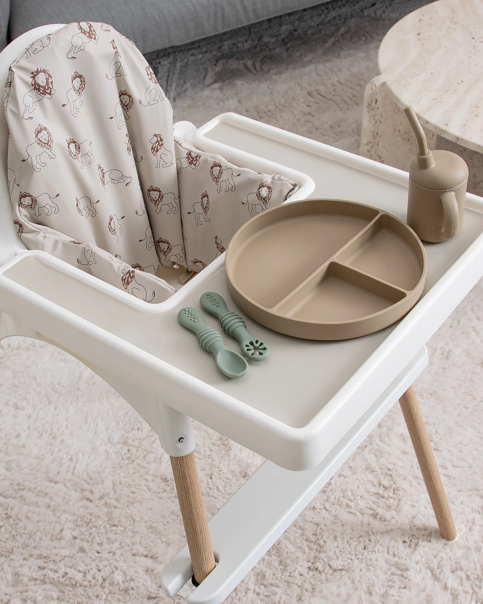 Mugg med sugrör - Taupe - Image 3