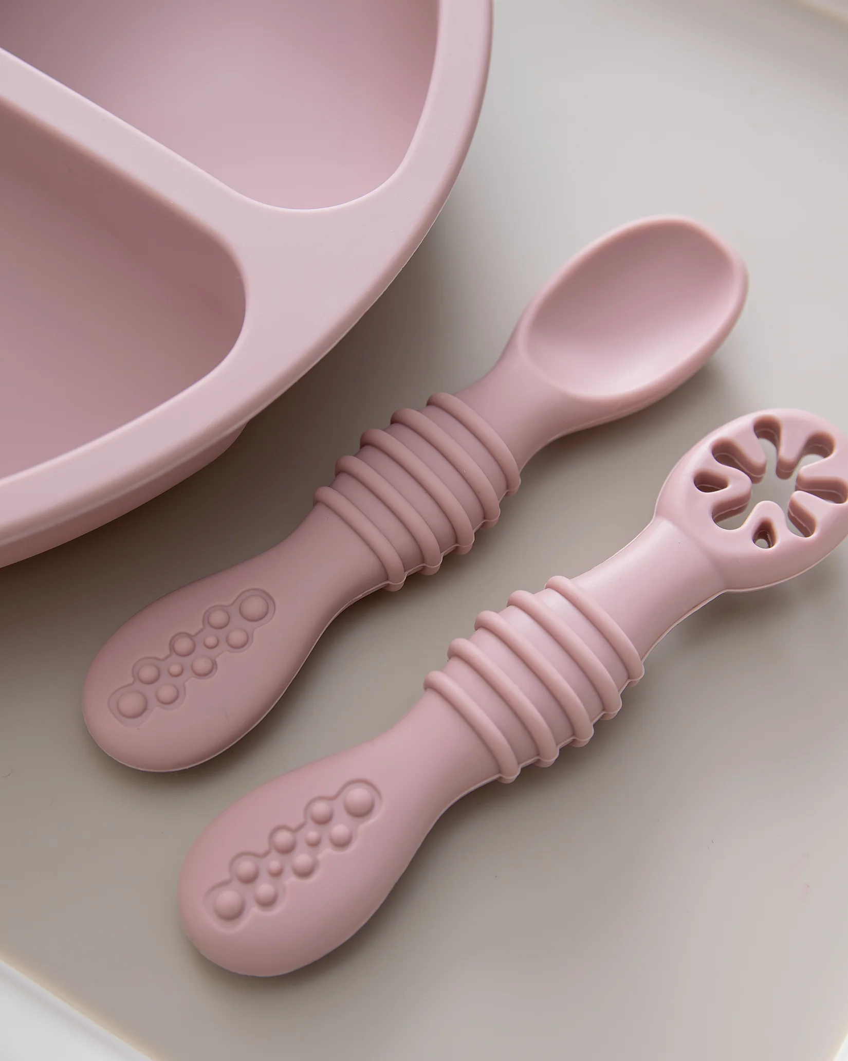 Pre-Spoon/Nybörjarsked - Blush Pink (2 st) - Image 2