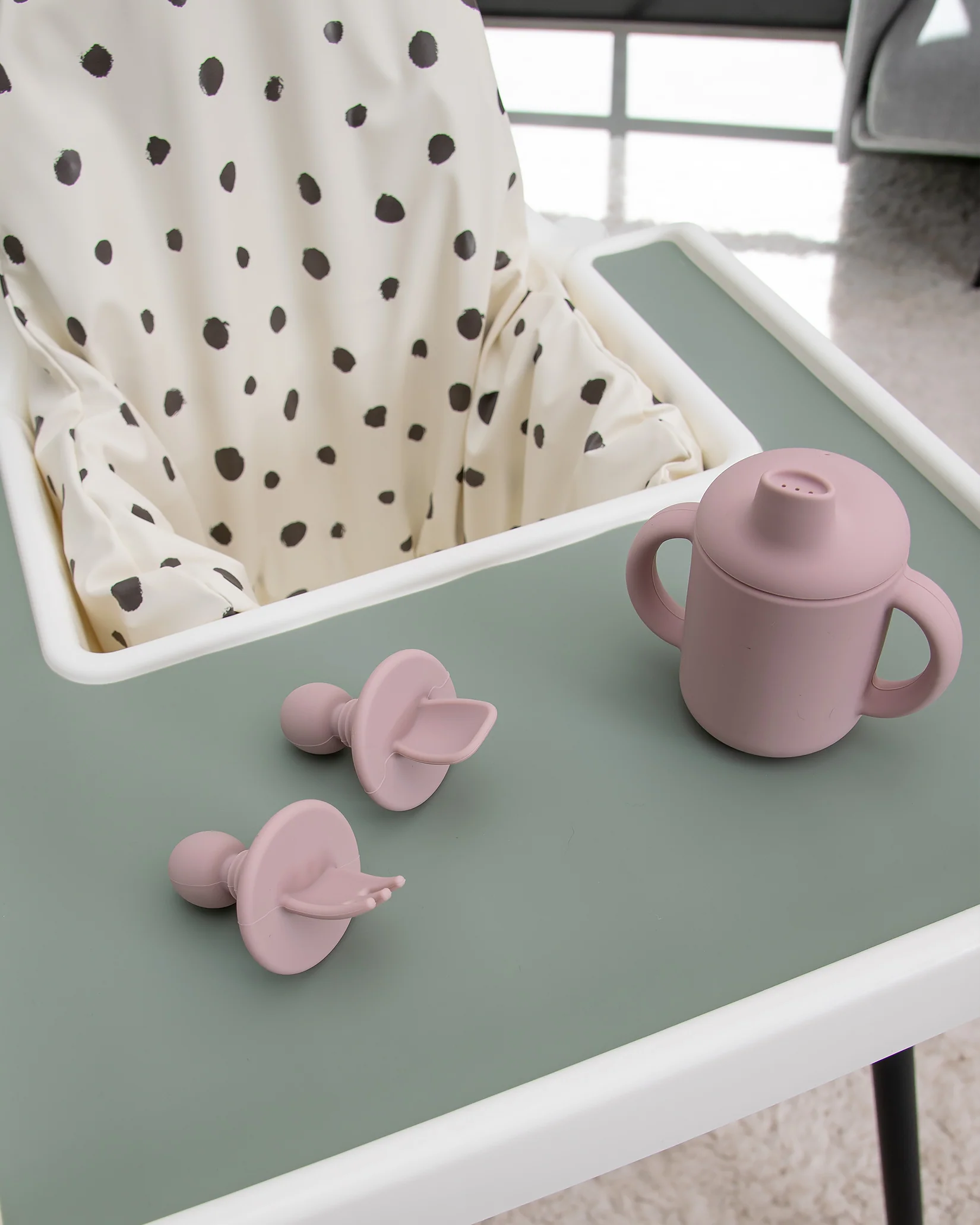 Pre-Spoon/Nybörjarsked & Gaffel - Blush Pink (2 st) - Image 3