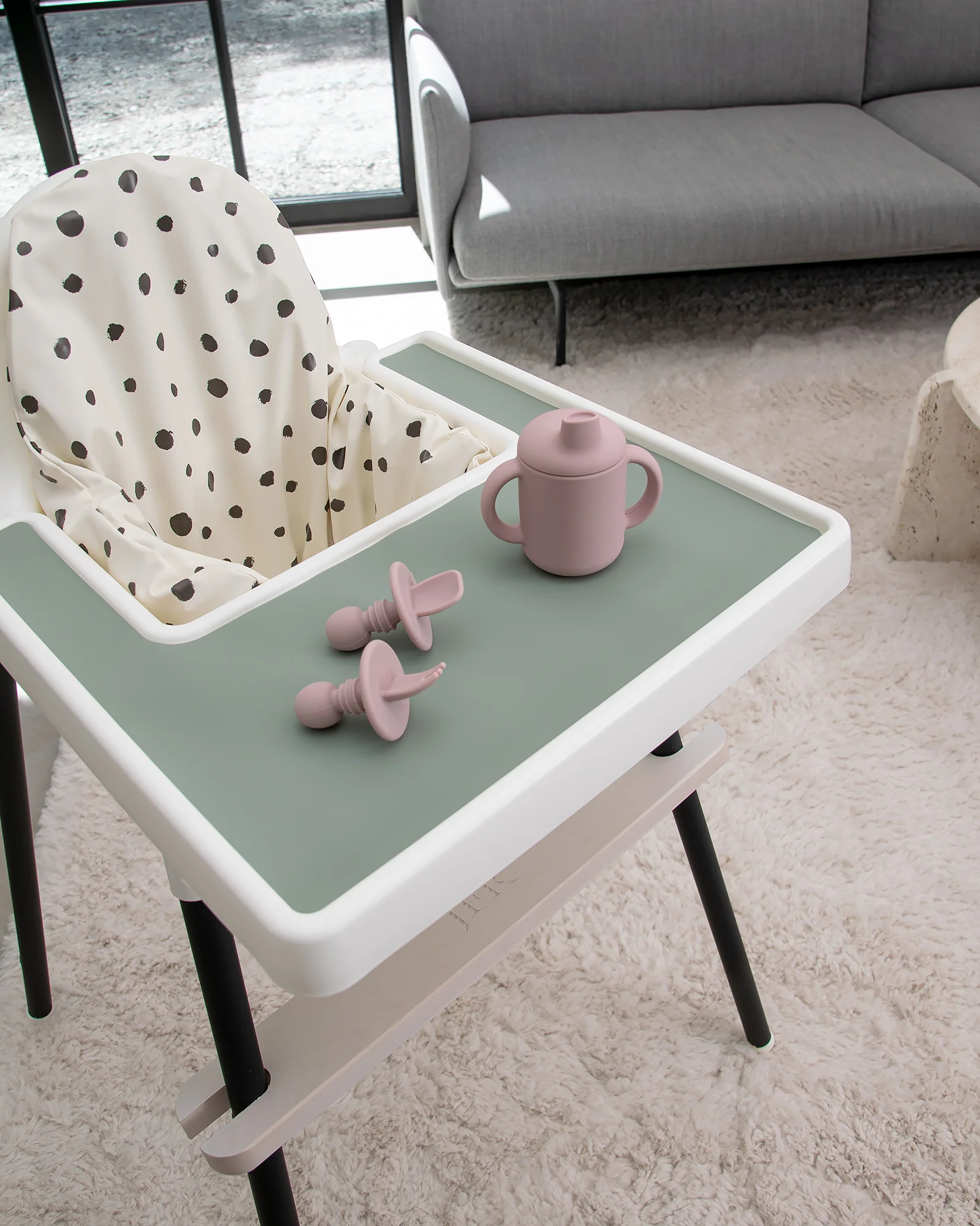 Pre-Spoon/Nybörjarsked & Gaffel - Blush Pink (2 st) - Image 5