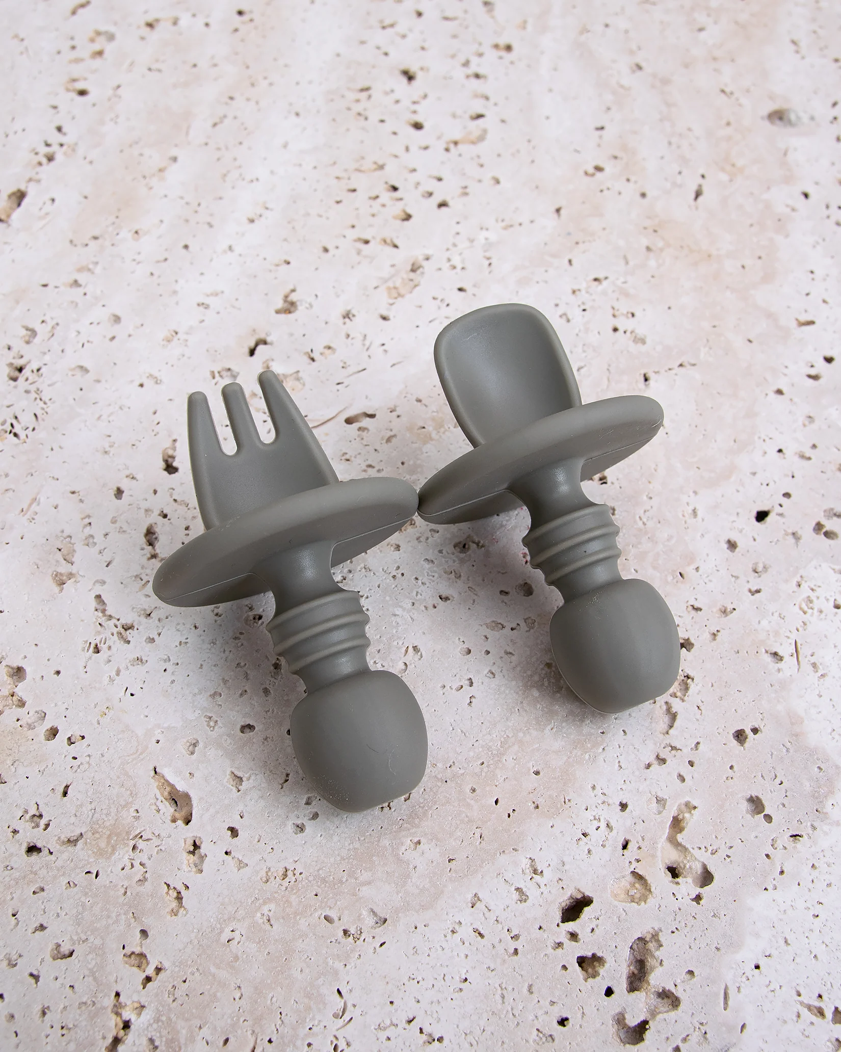 Pre-Spoon/Nybörjarsked & Gaffel - Dusty Green (2 st) - Image 6