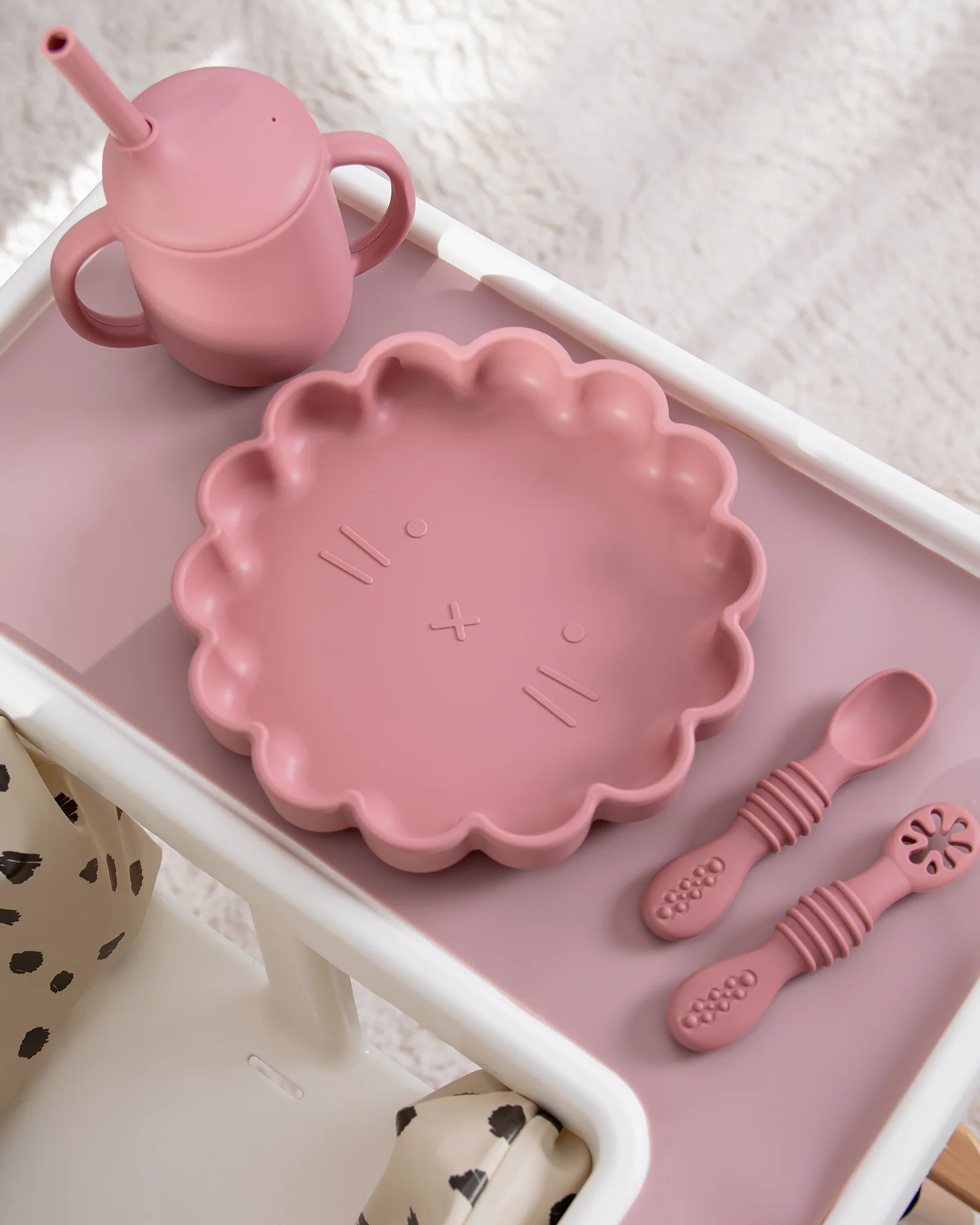 Pre-Spoon/Nybörjarsked - Dusty Pink (2 st) - Image 2