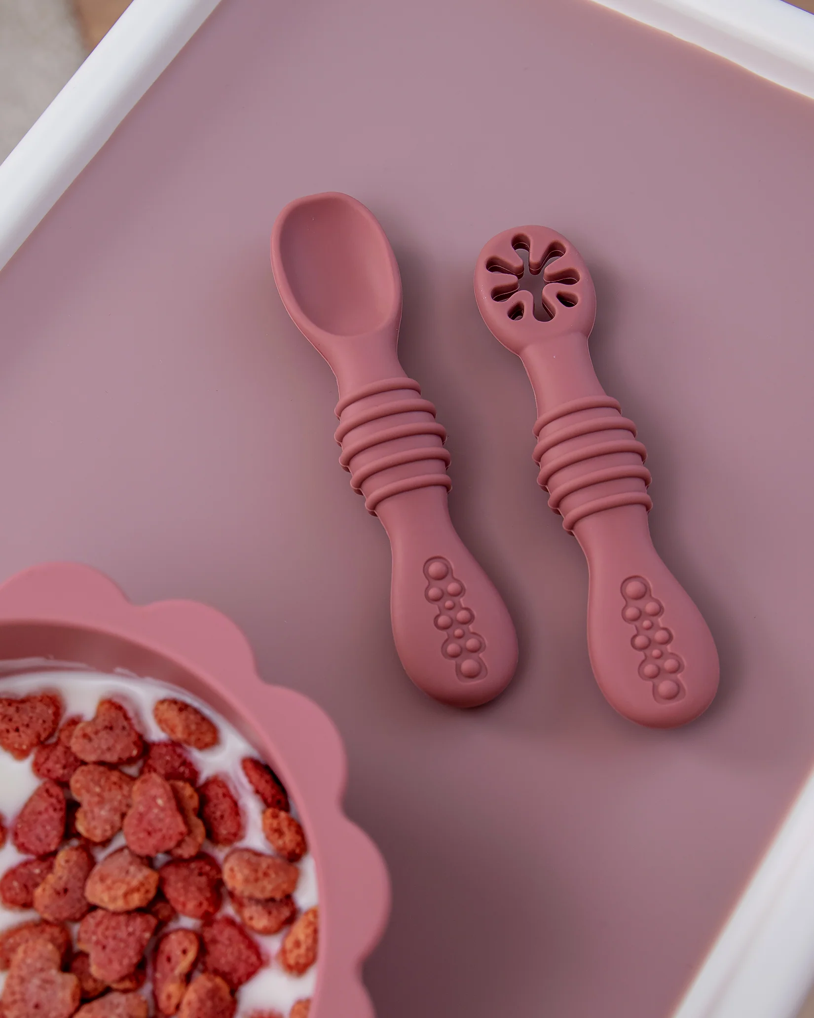 Pre-Spoon/Nybörjarsked - Dusty Pink (2 st) - Image 3