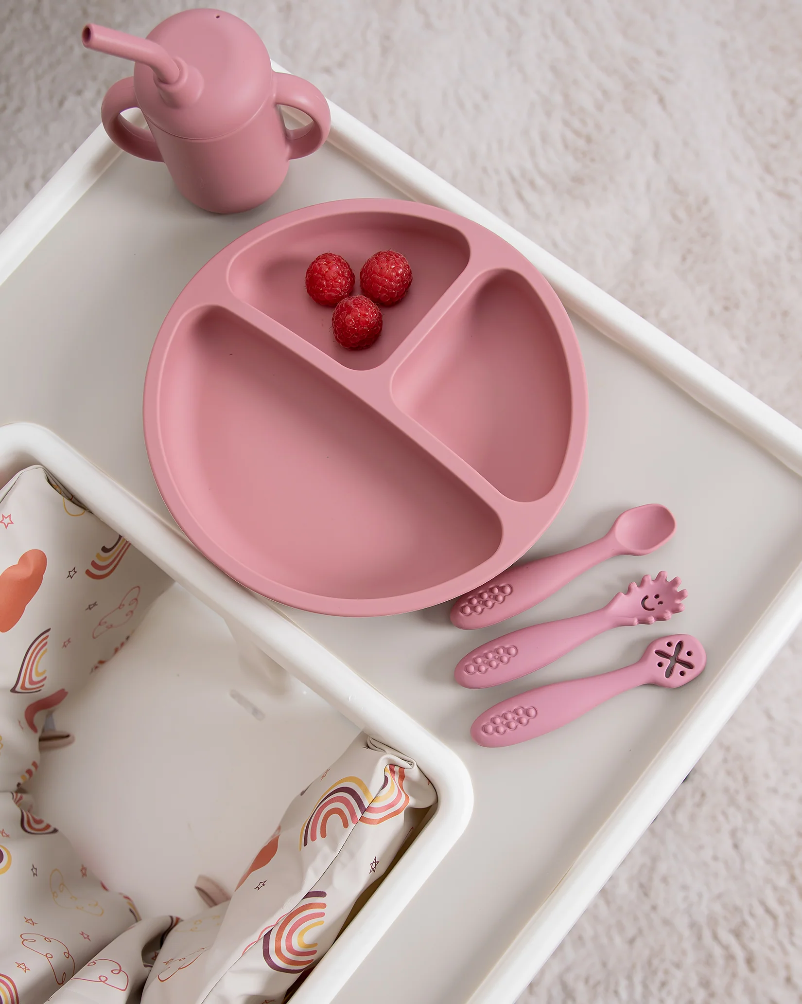 Pre-Spoon/Nybörjarsked - Dusty Pink (3 st) - Image 2