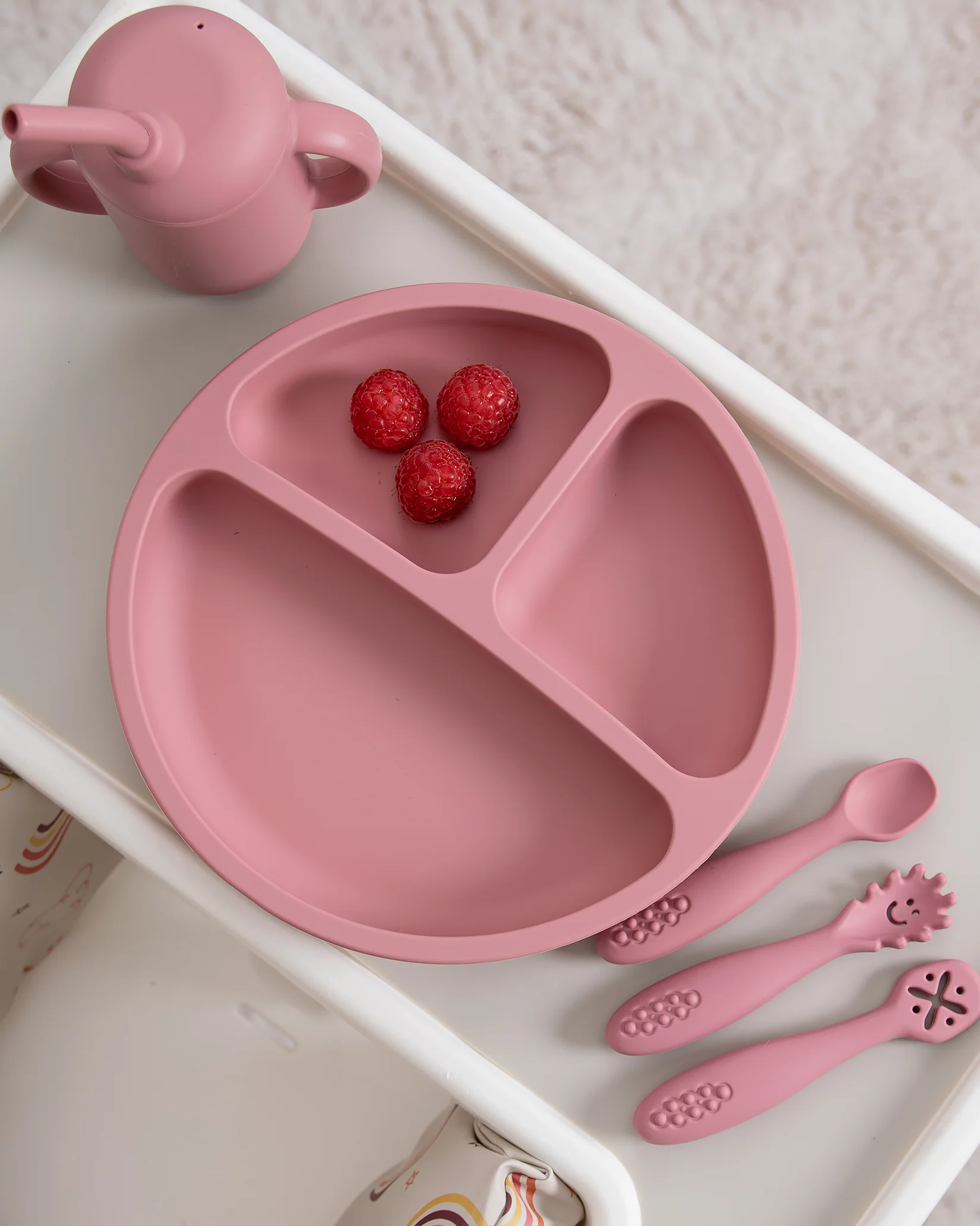 Pre-Spoon/Nybörjarsked - Dusty Pink (3 st) - Image 4