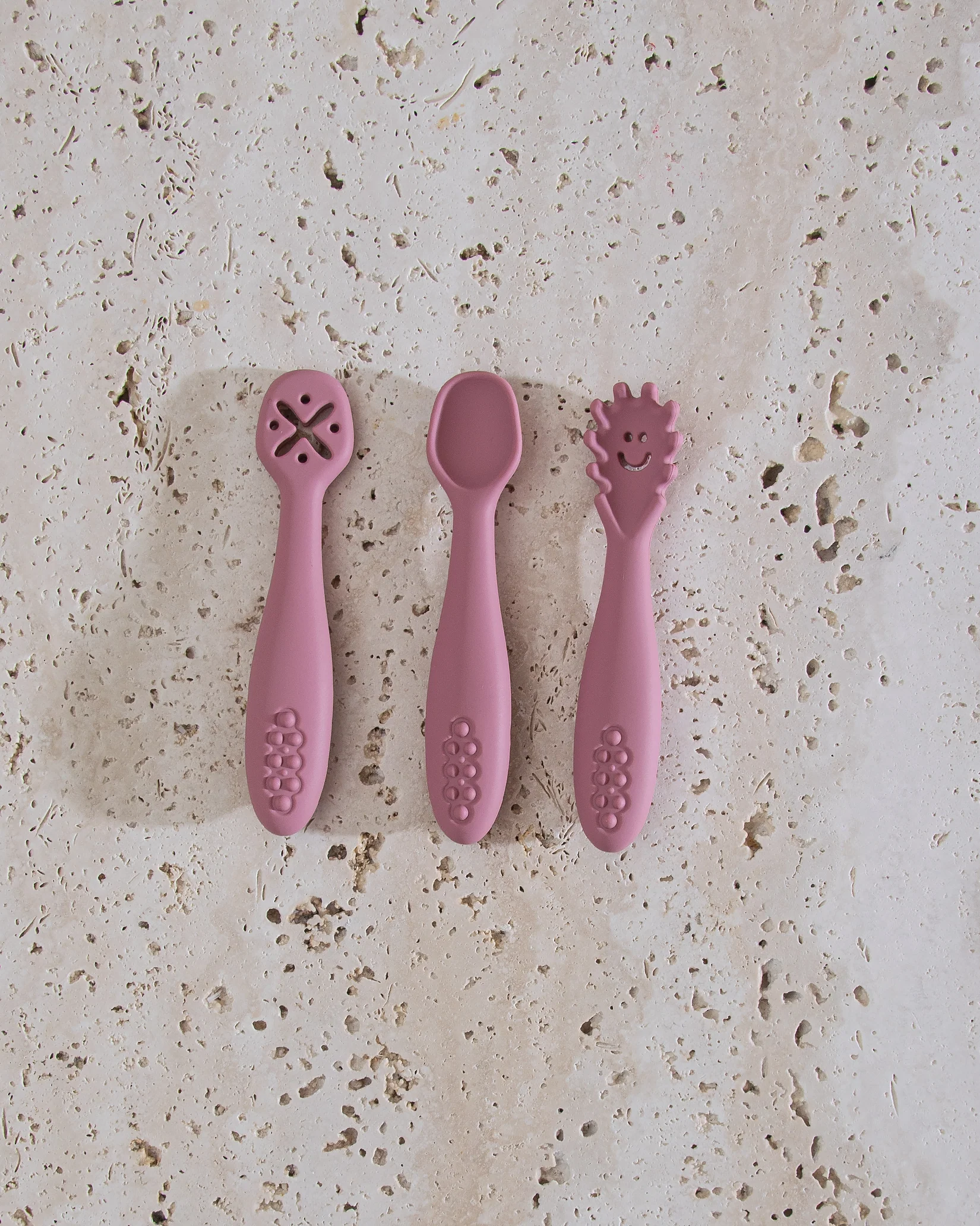 Pre-Spoon/Nybörjarsked - Dusty Pink (3 st) - Image 5