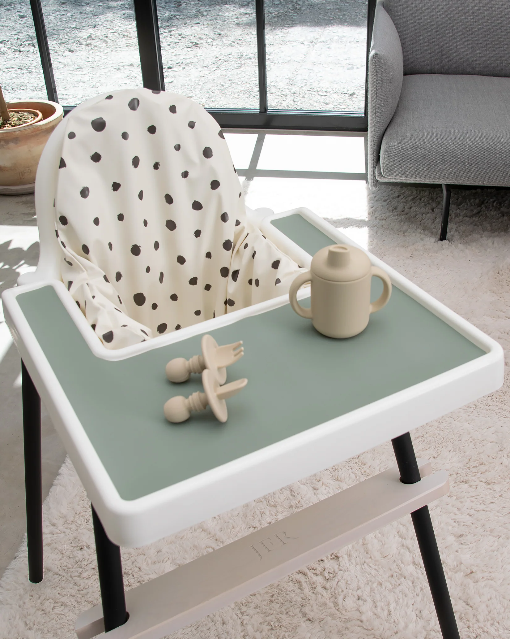 Pre-Spoon/Nybörjarsked & Gaffel - Beige (2 st) - Image 5
