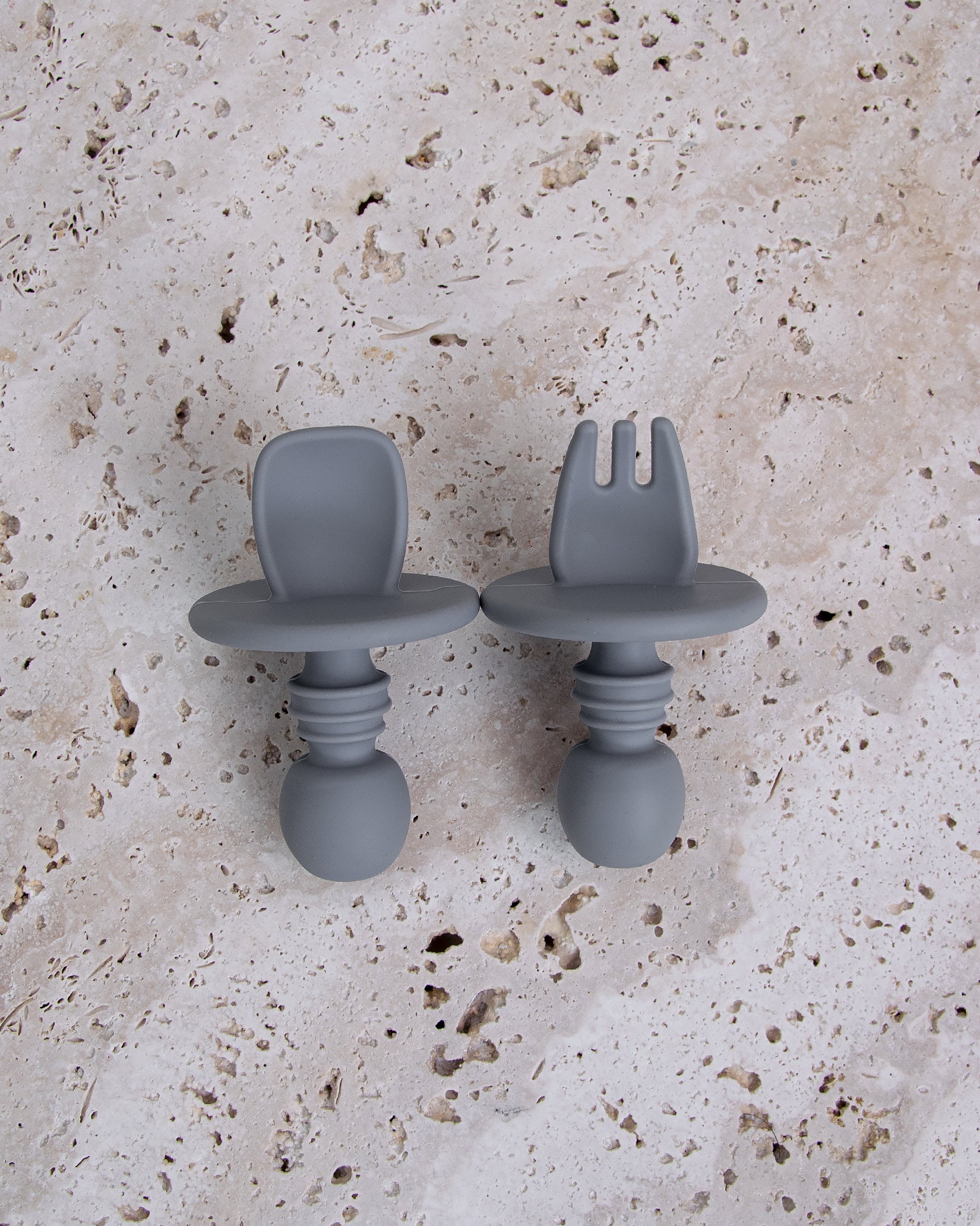 Pre-Spoon/Nybörjarsked & Gaffel - Grey (2 st) - Image 7