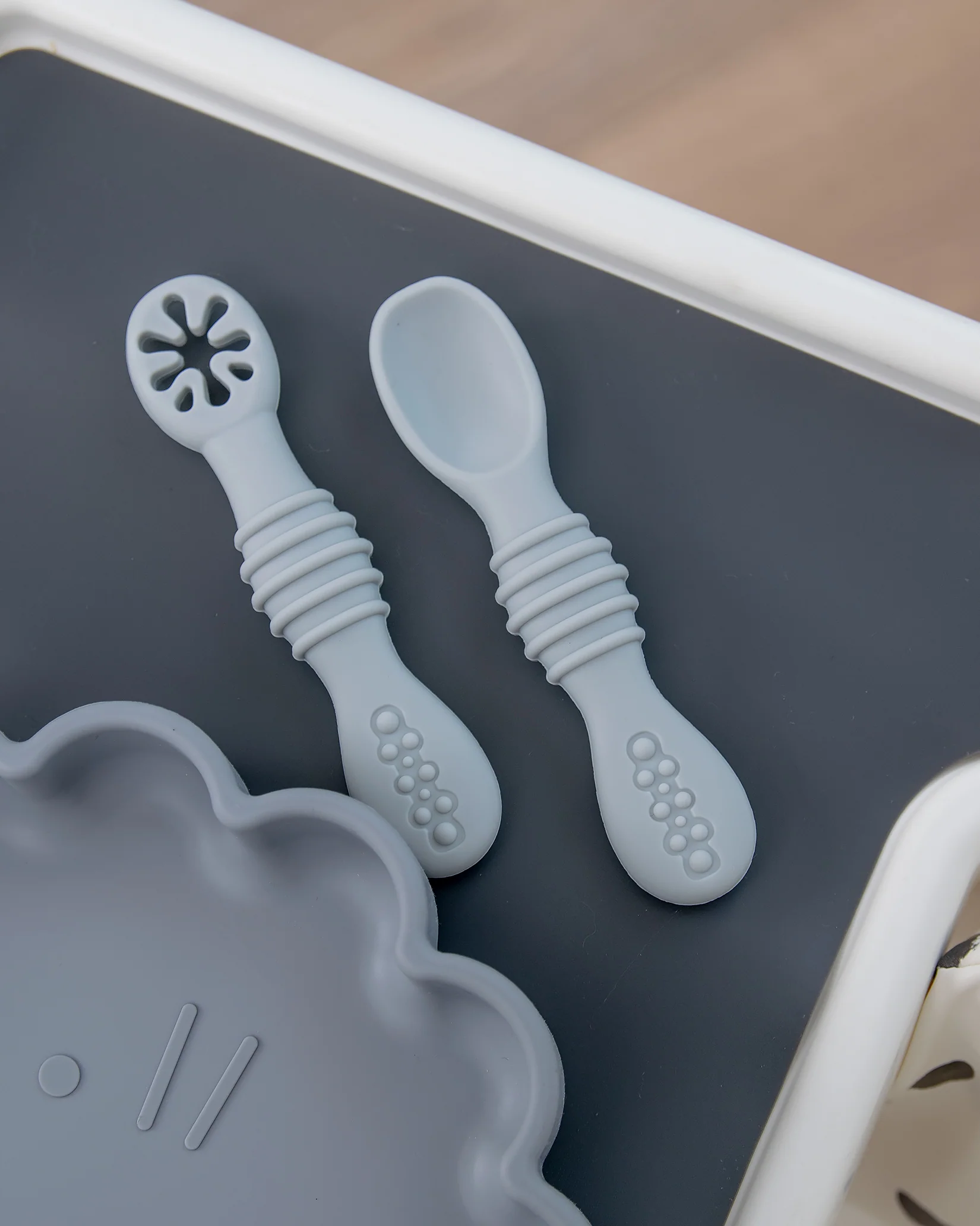 Pre-Spoon/Nybörjarsked - Light Grey (2 st) - Image 4