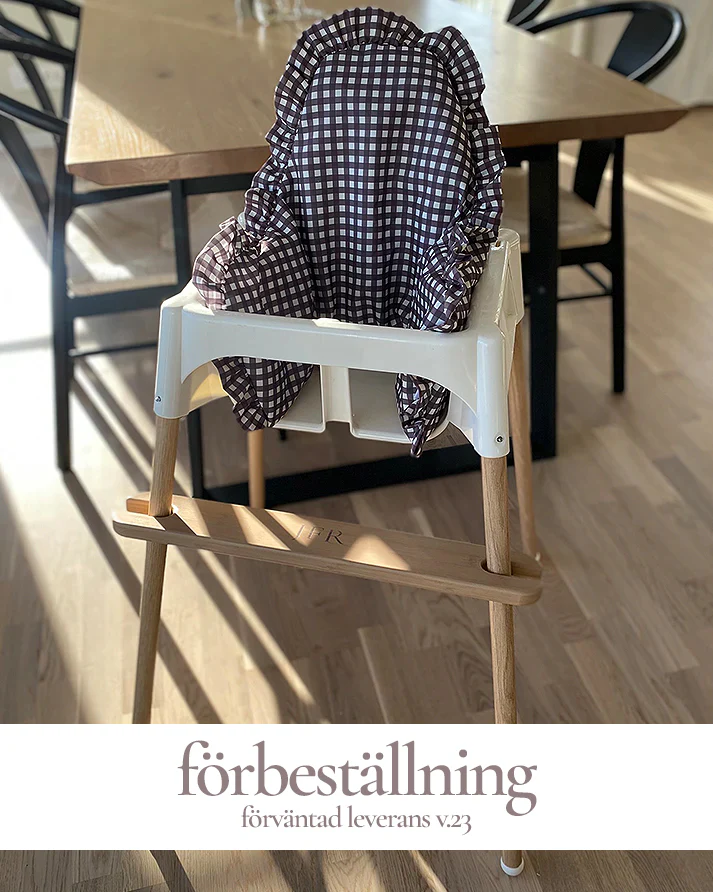 Sittkudde / Stolsdyna Med Volang - Choco Gingham - IKEA Antilop