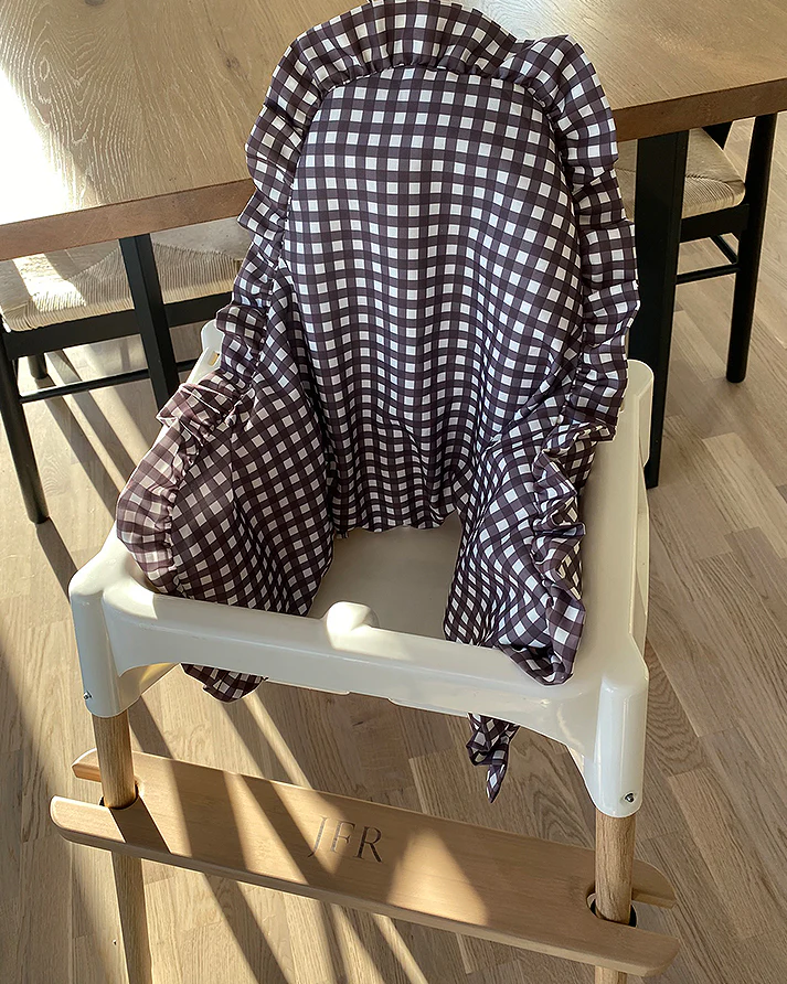 Sittkudde / Stolsdyna Med Volang - Choco Gingham - IKEA Antilop - Image 3