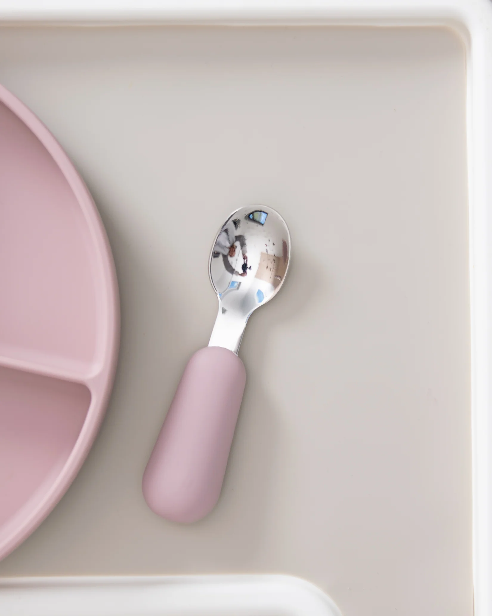 Barnsked i silikon/stål - Blush Pink - Image 3