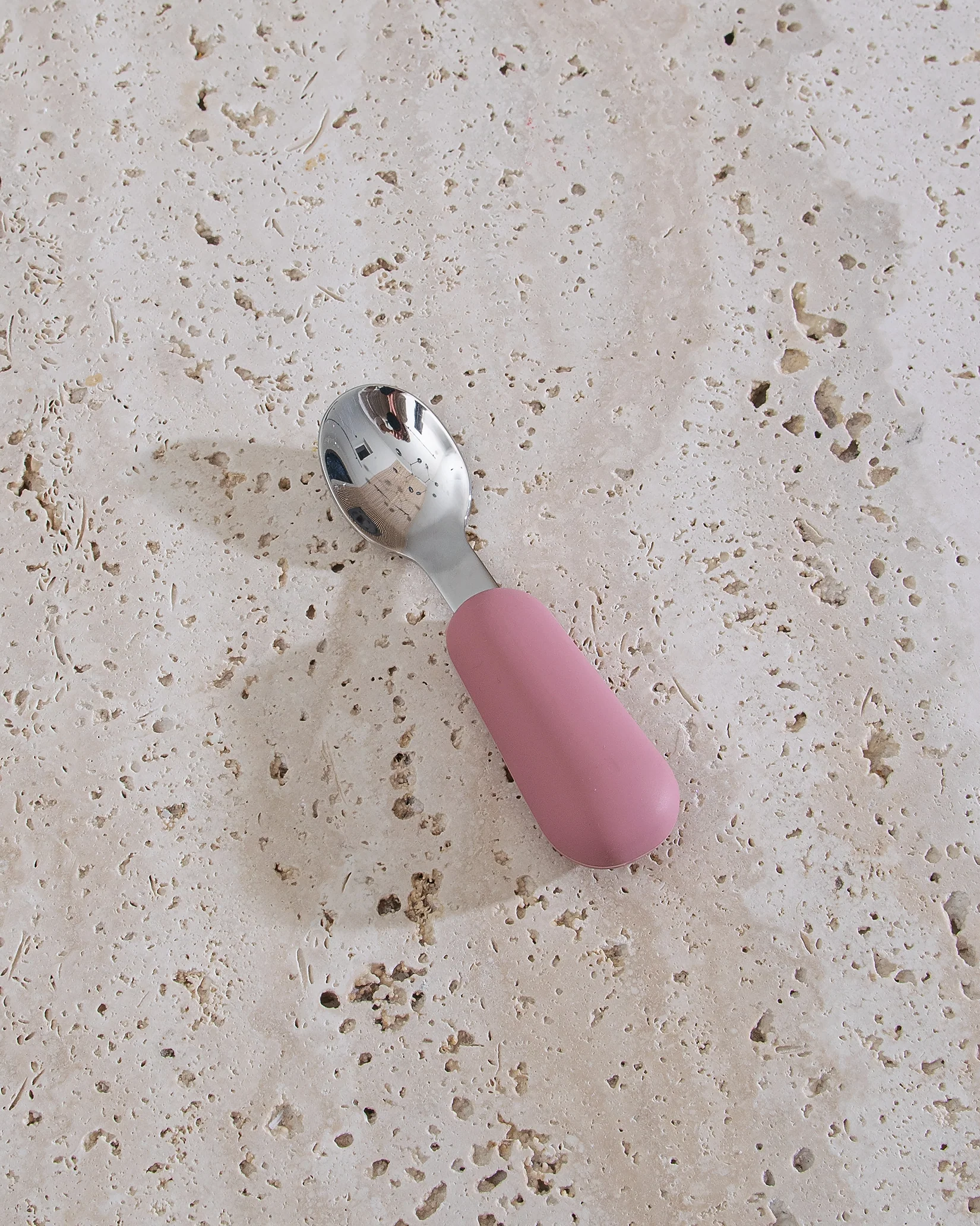 Barnsked i silikon/stål - Dusty Pink - Image 3