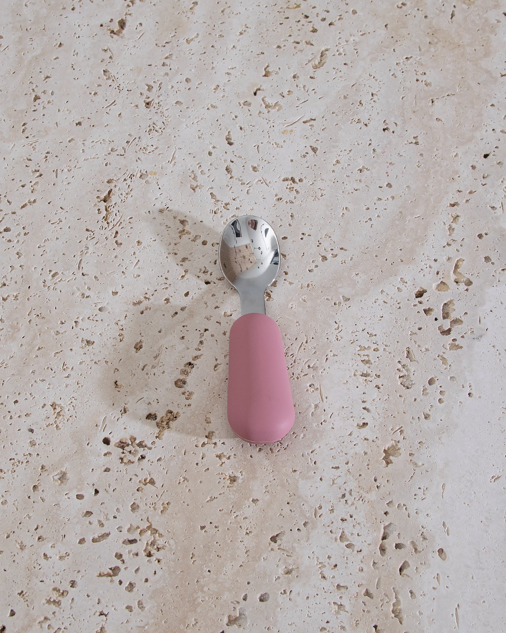 Barnsked i silikon/stål - Dusty Pink - Image 4