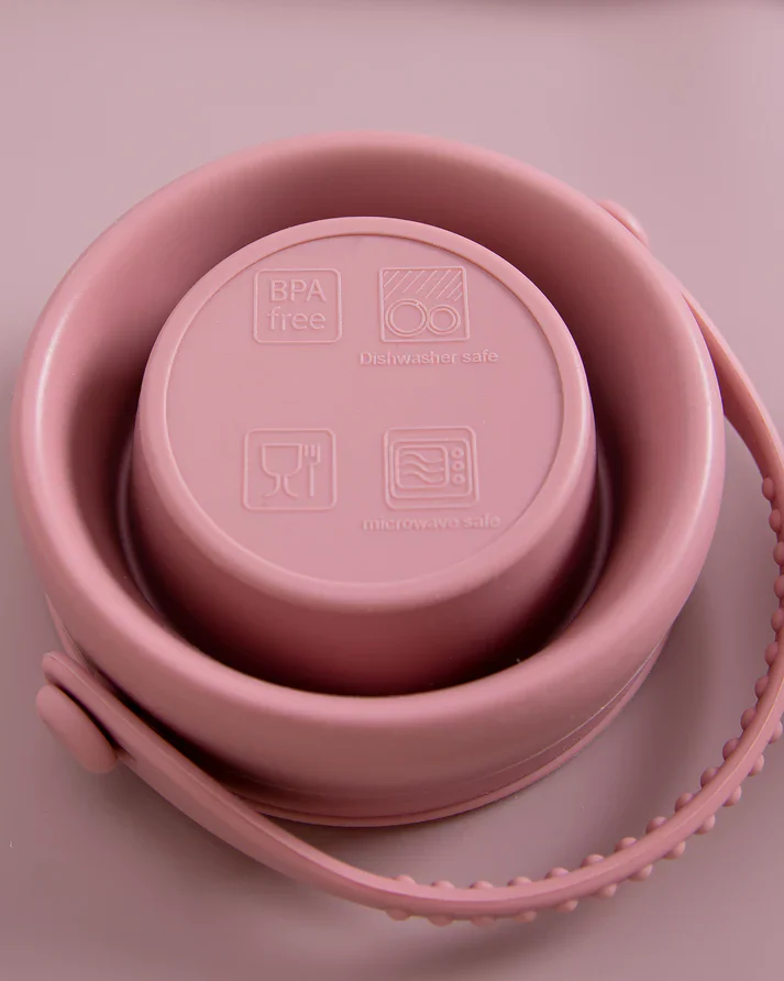 Snackbox med lock - Dusty Pink - Image 3
