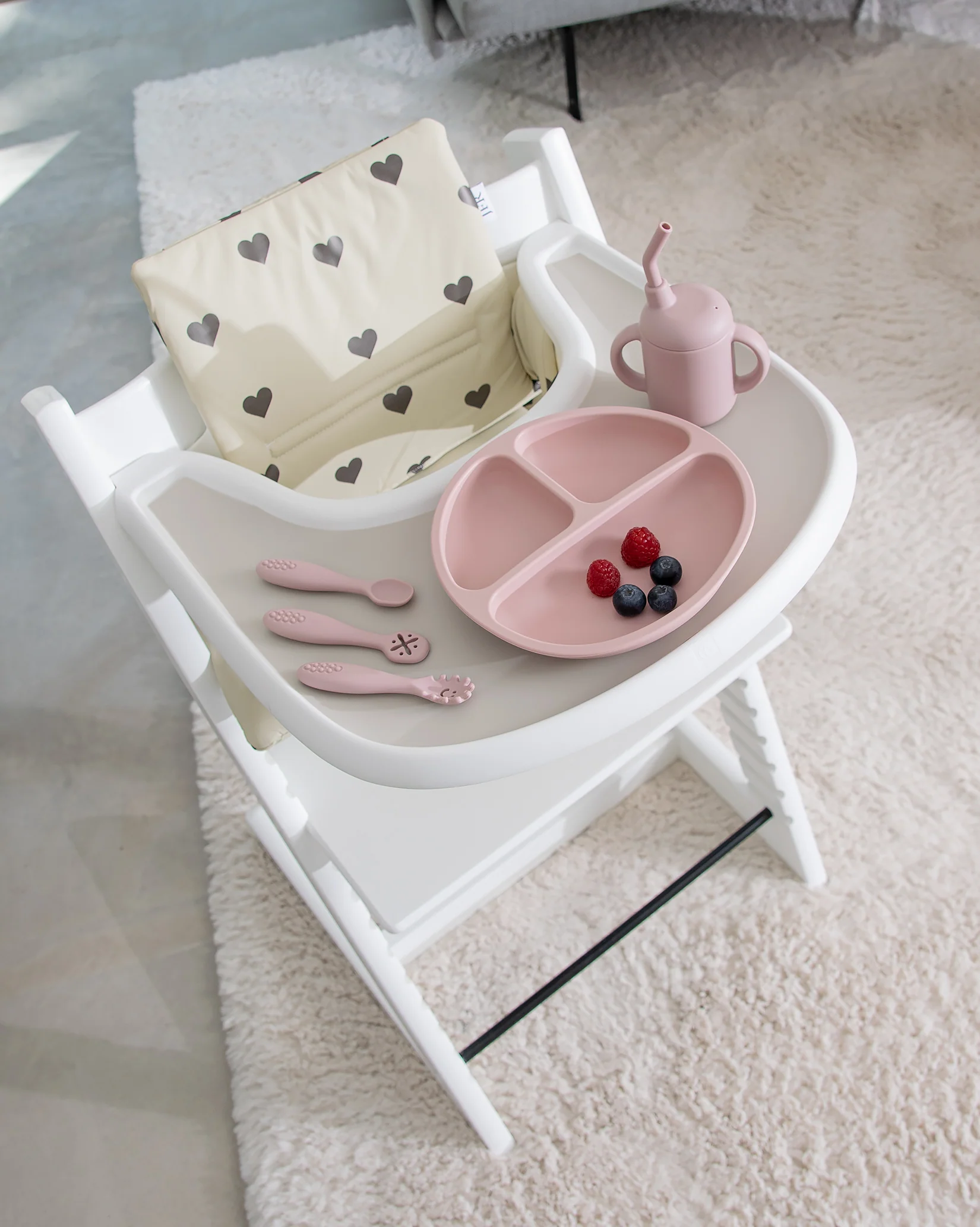 Dyna till Stokke Tripp Trapp - Beige med hjärtan - Image 4