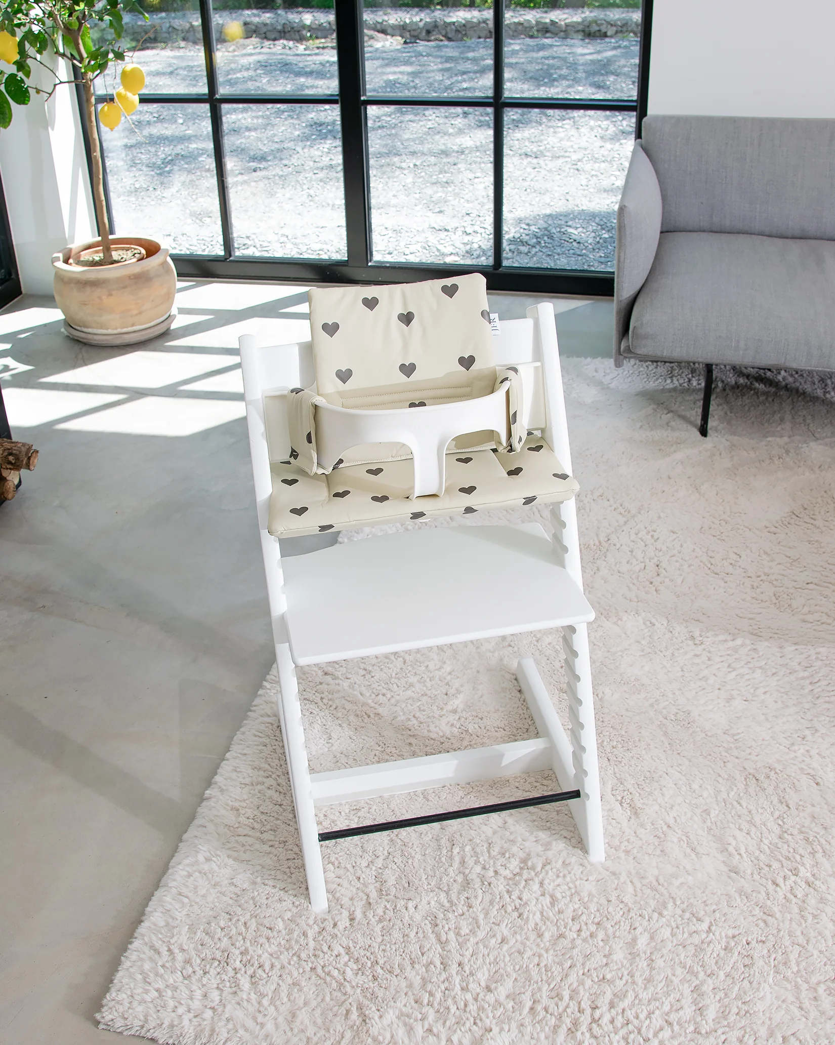 Dyna till Stokke Tripp Trapp - Beige med hjärtan - Image 5
