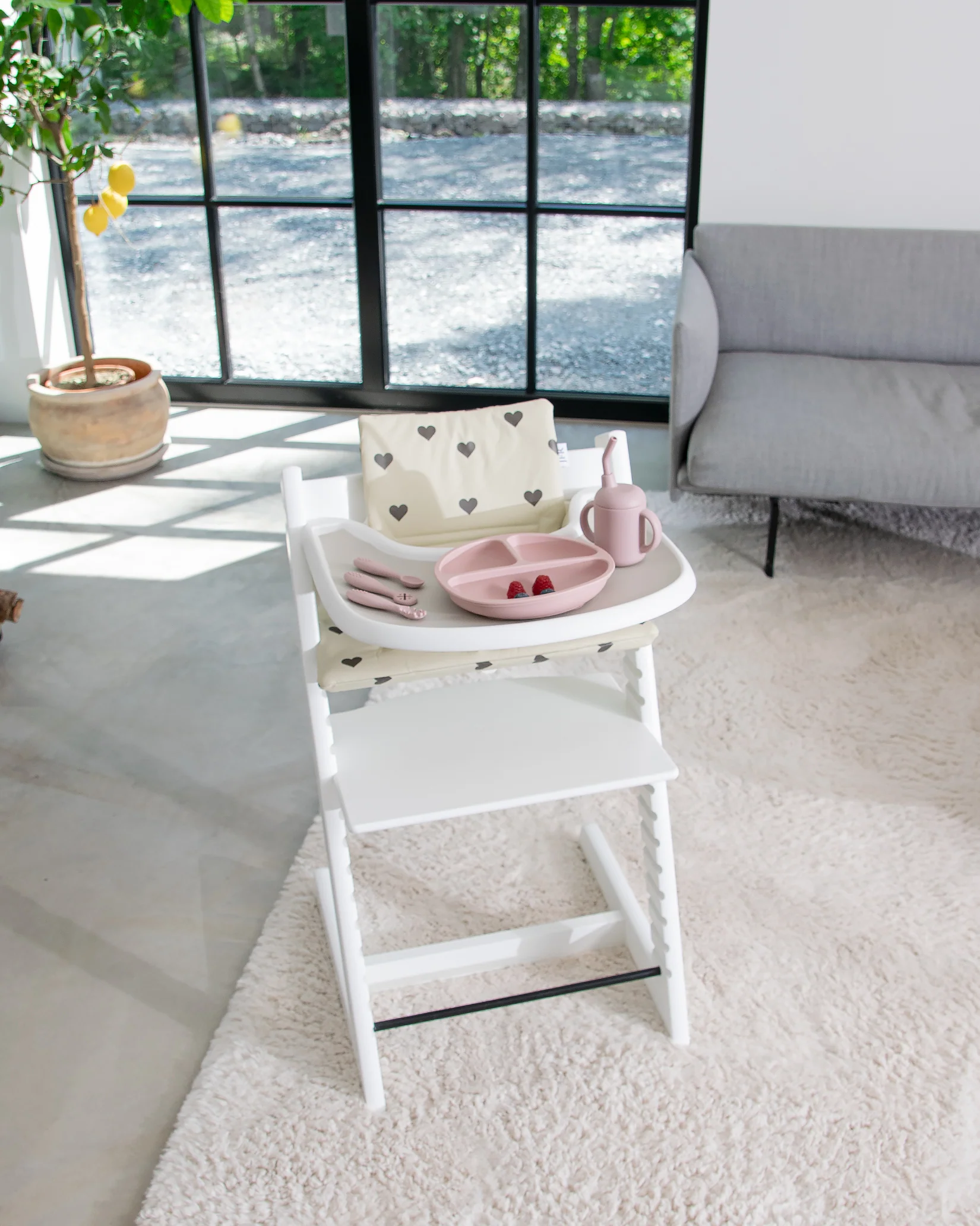 Dyna till Stokke Tripp Trapp - Beige med hjärtan - Image 6